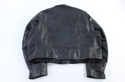Vintage Excelled Black Leather Biker Jacket