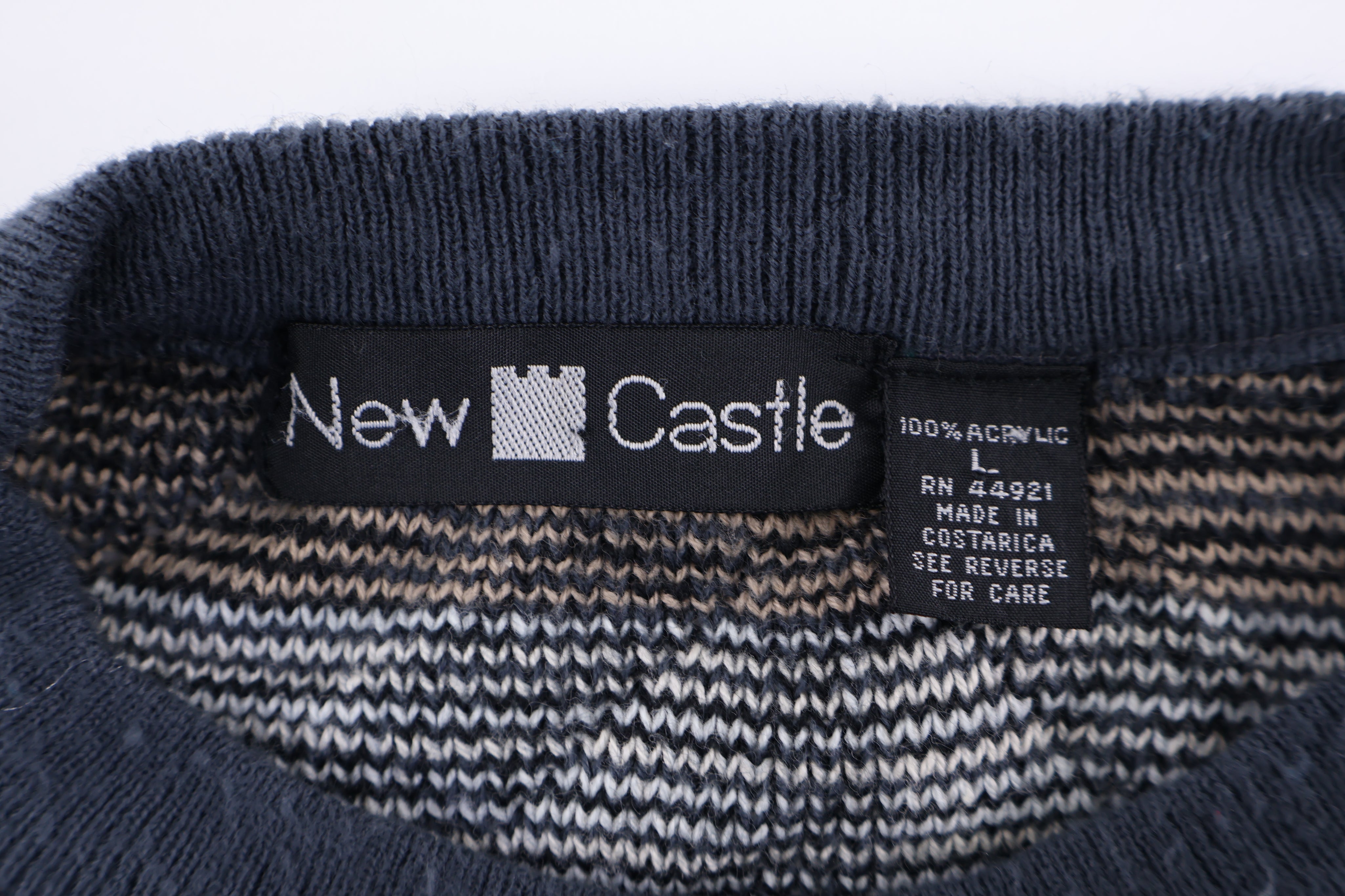 90's New Castle Multipattern Knit Sweater