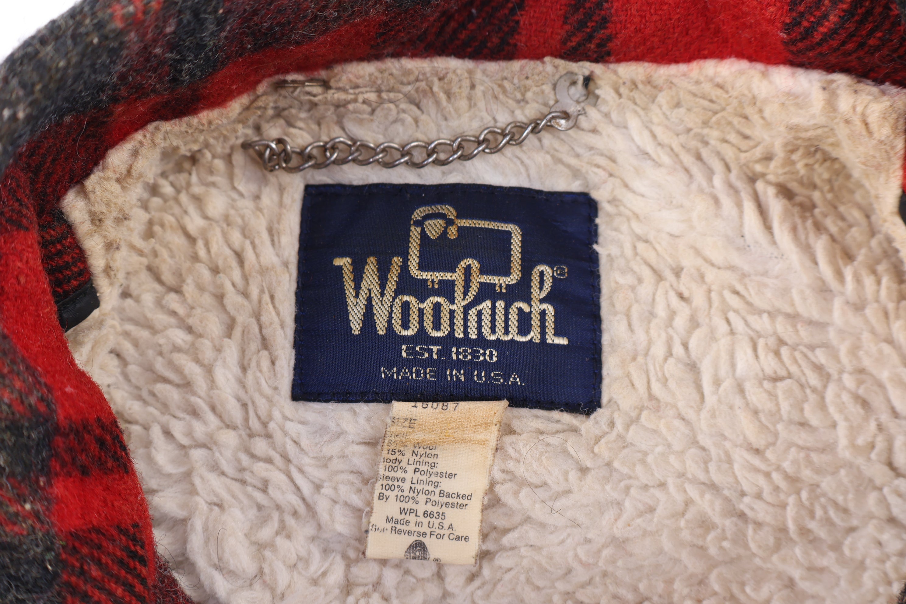 90's Woolrich Red & Black Plaid Full Zip Jacket