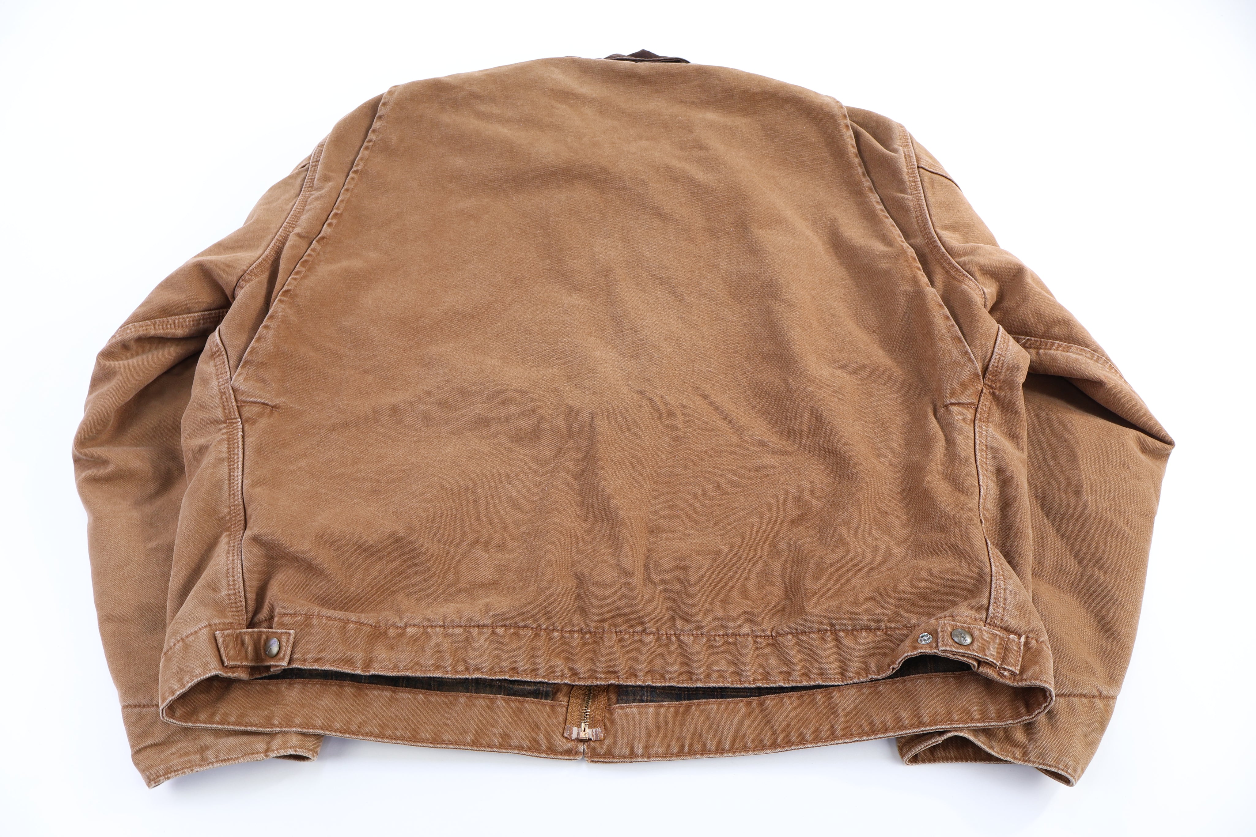 Carhartt Logo Patch Tan Full Zip Detroit Jacket
