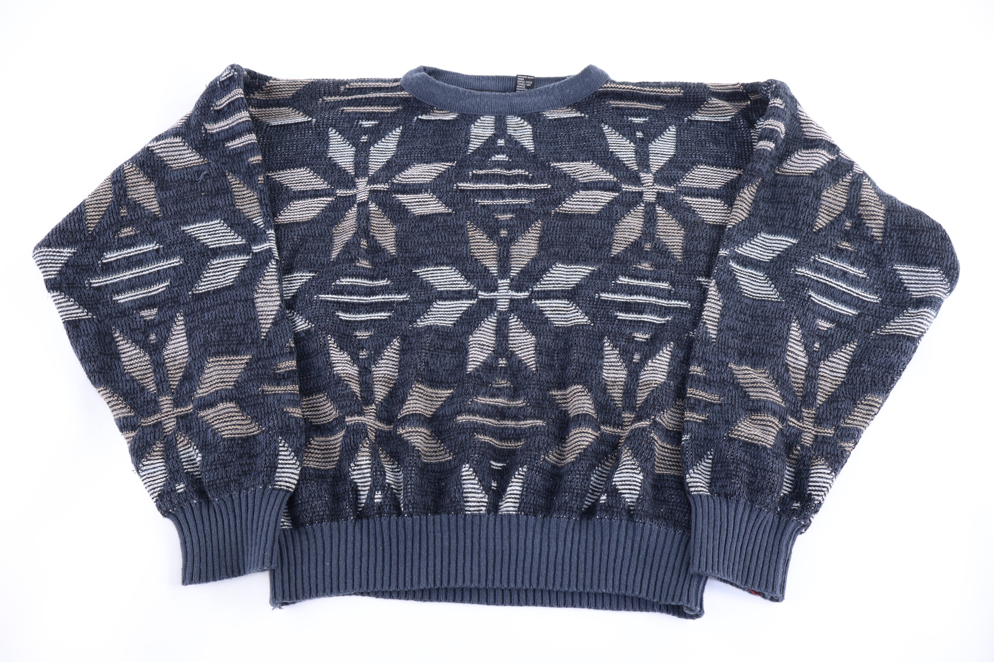 90's New Castle Multipattern Knit Sweater