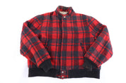 90's Woolrich Red & Black Plaid Full Zip Jacket