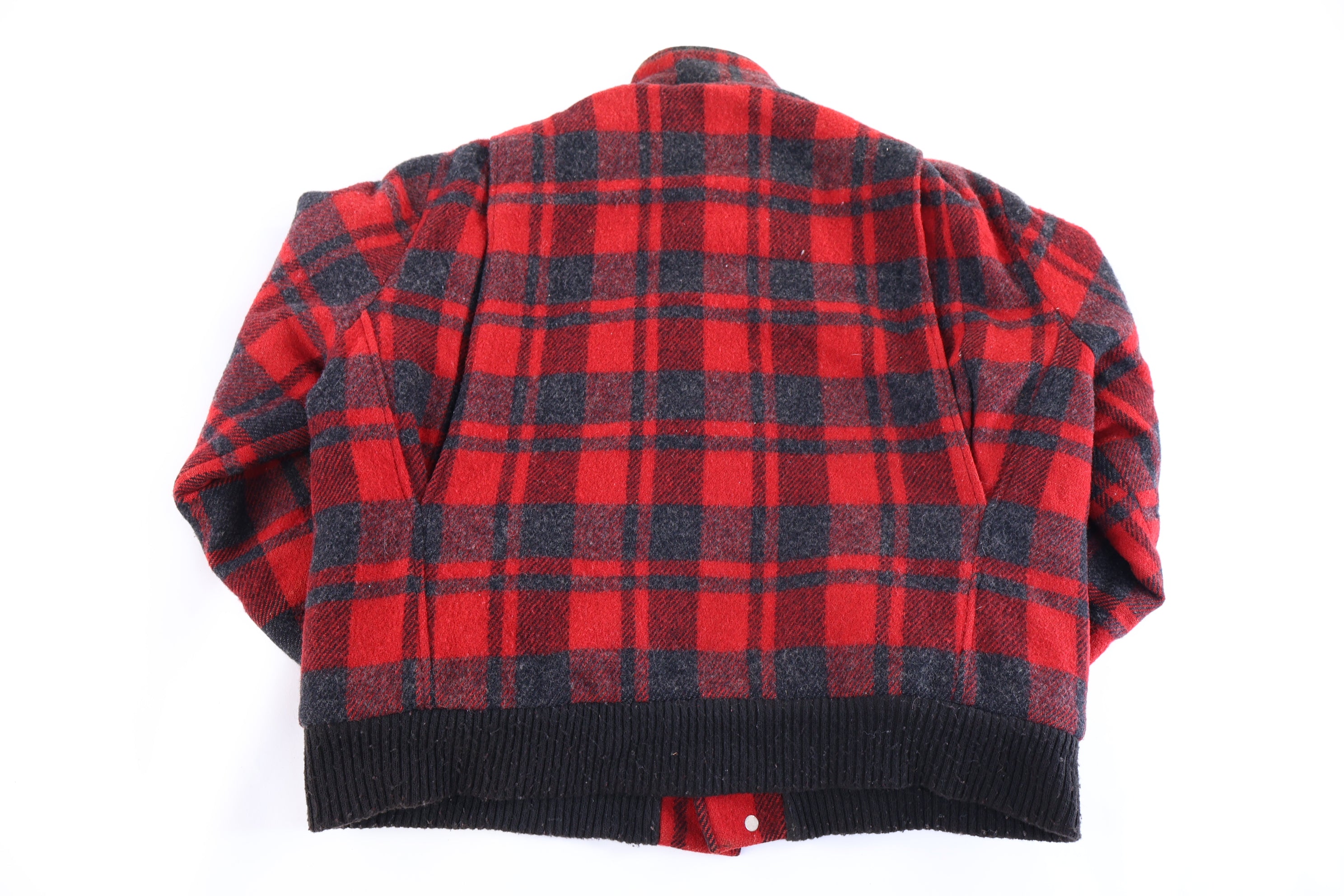 90's Woolrich Red & Black Plaid Full Zip Jacket