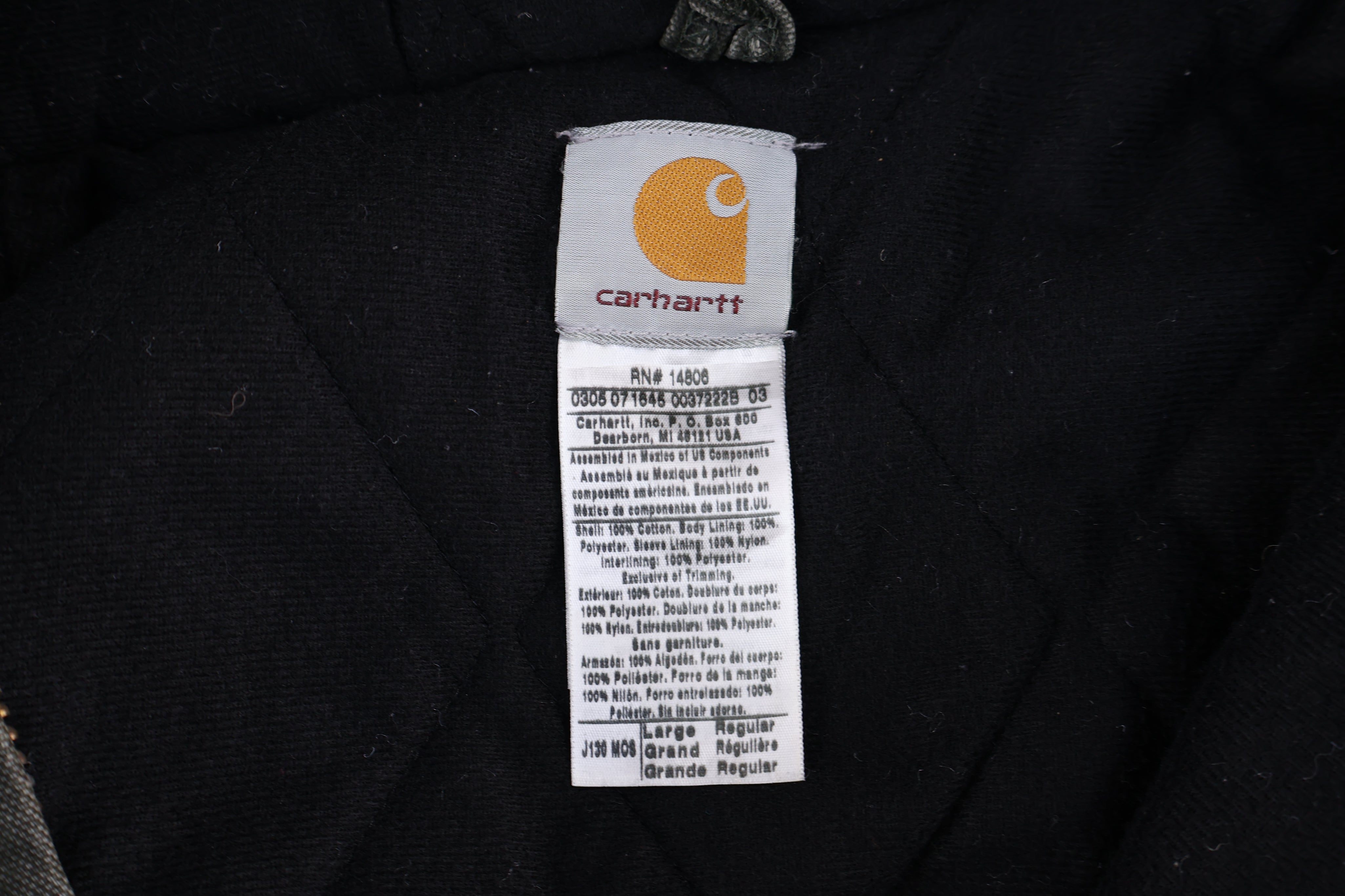 Carhartt Logo Patch Green Full Zip Jacket