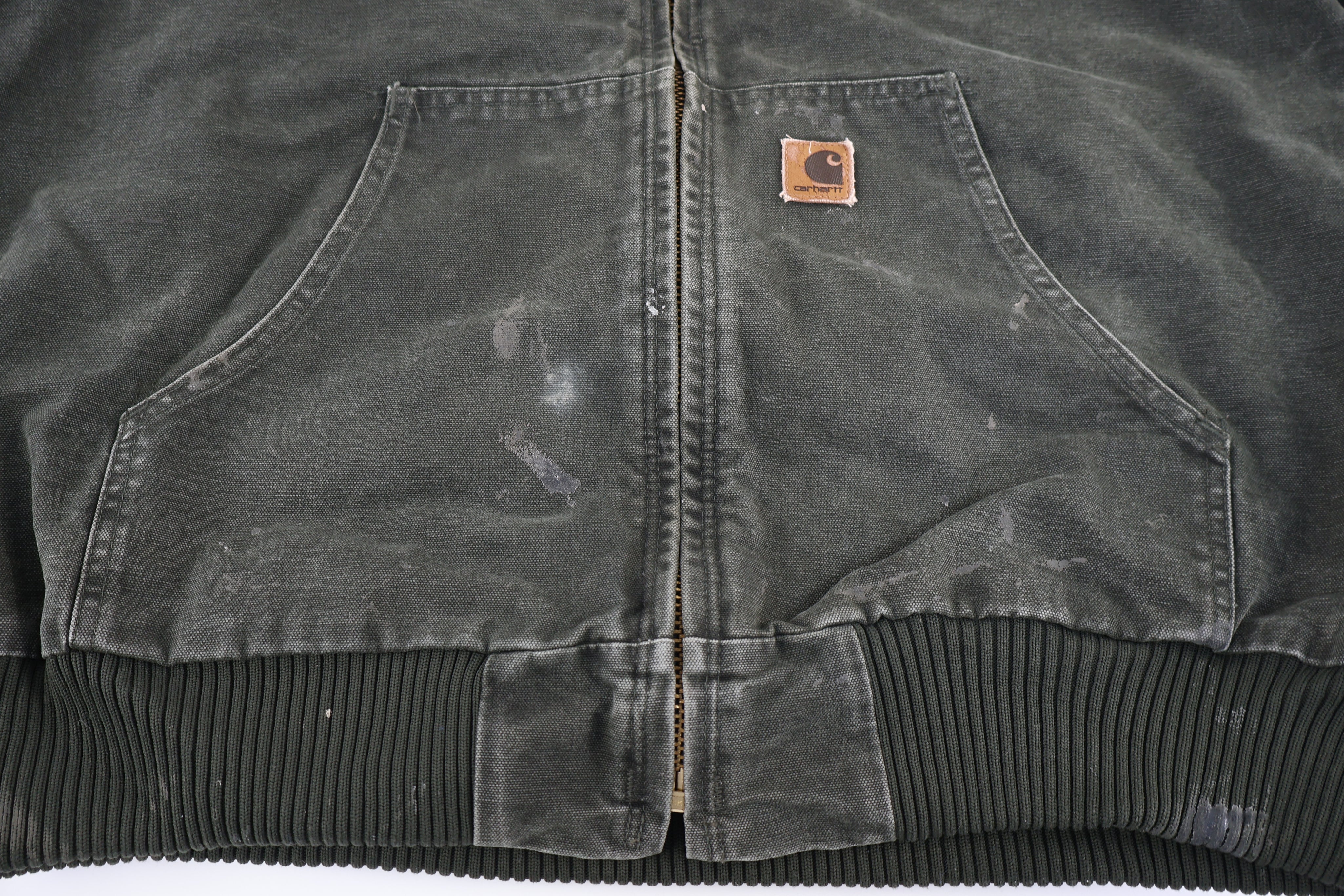 Carhartt Logo Patch Green Full Zip Jacket