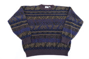 90's The Men's Store Multipattern Knit Sweater