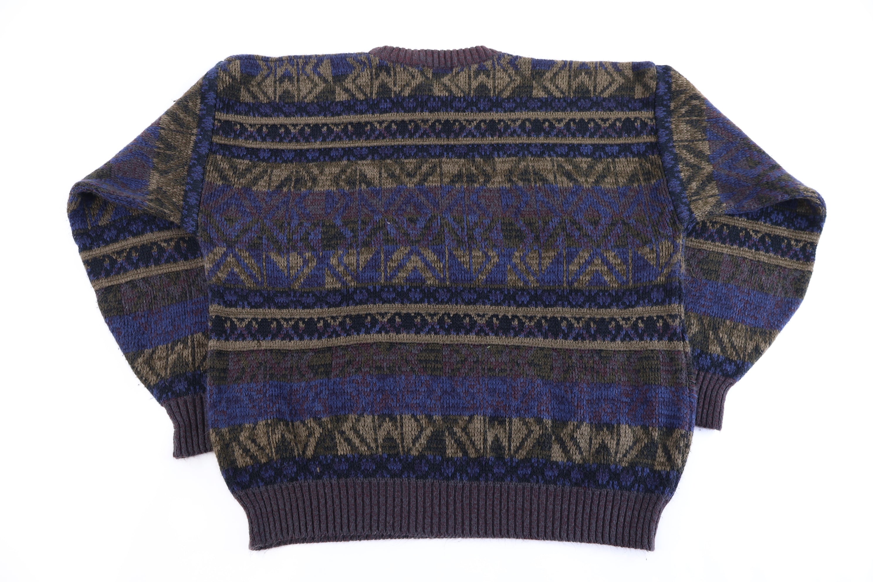 90's The Men's Store Multipattern Knit Sweater