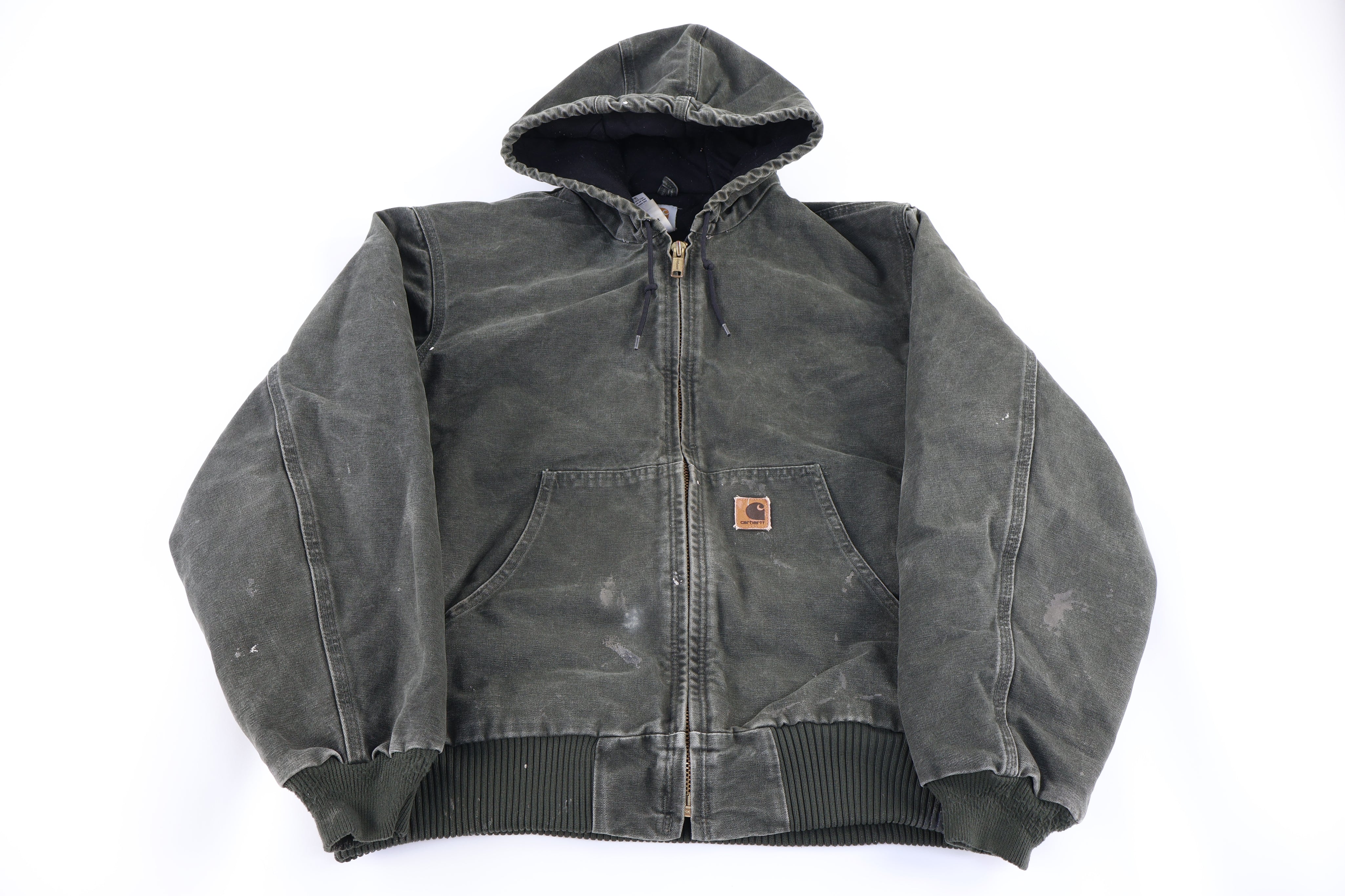 Carhartt Logo Patch Green Full Zip Jacket