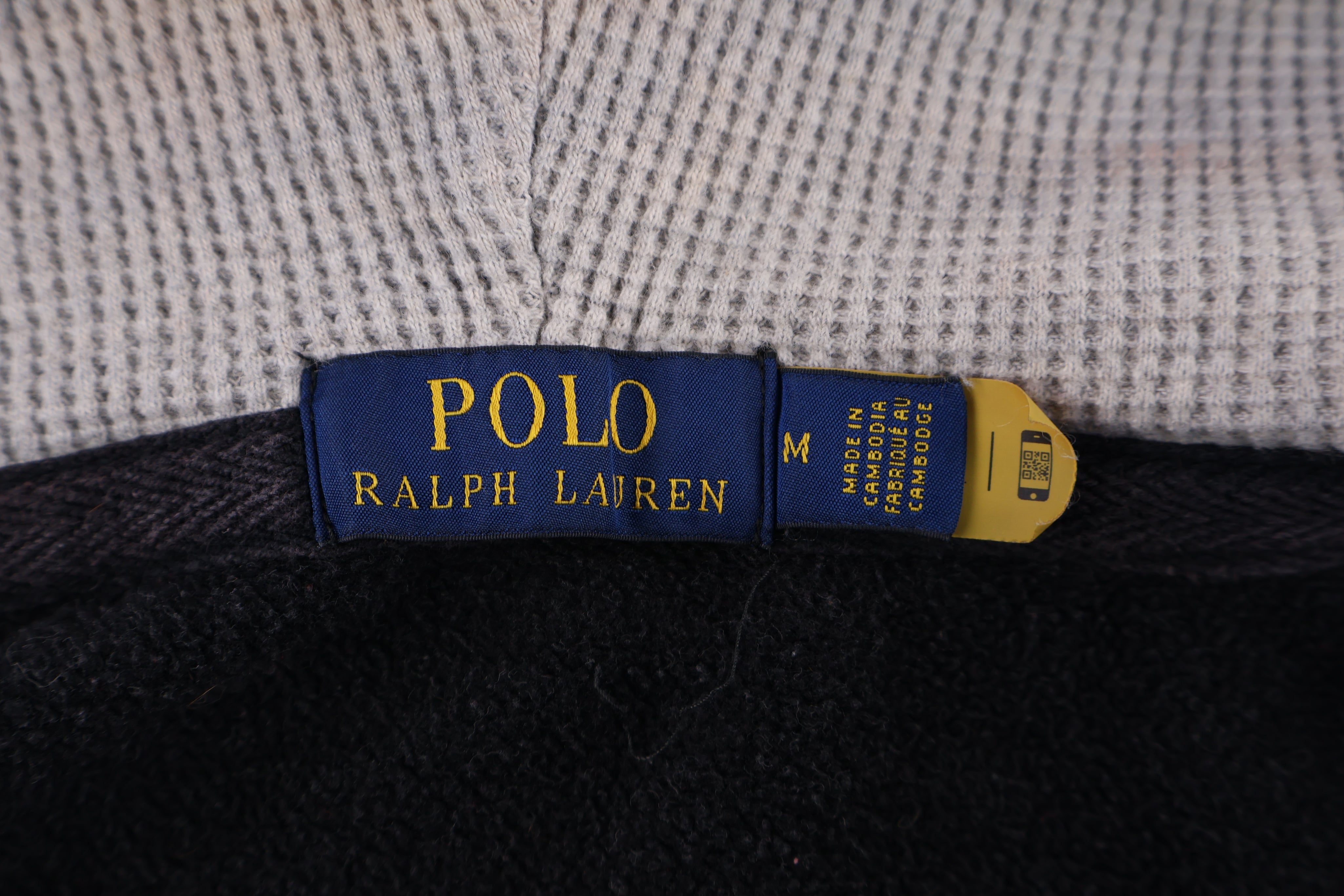 Polo Ralph Lauren Embroidered Logo Grey Full Zip Hoodie