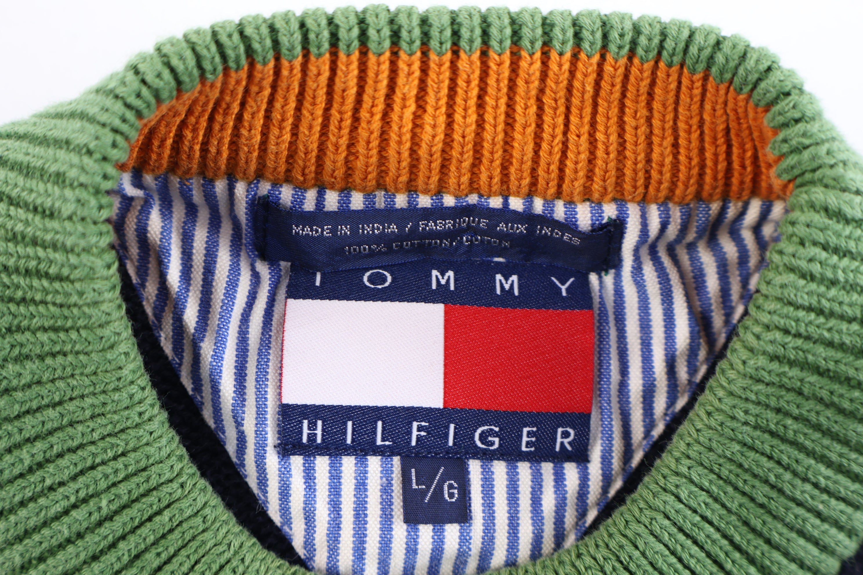 Vintage Tommy Hilfiger Embroidered Logo Knit Sweater