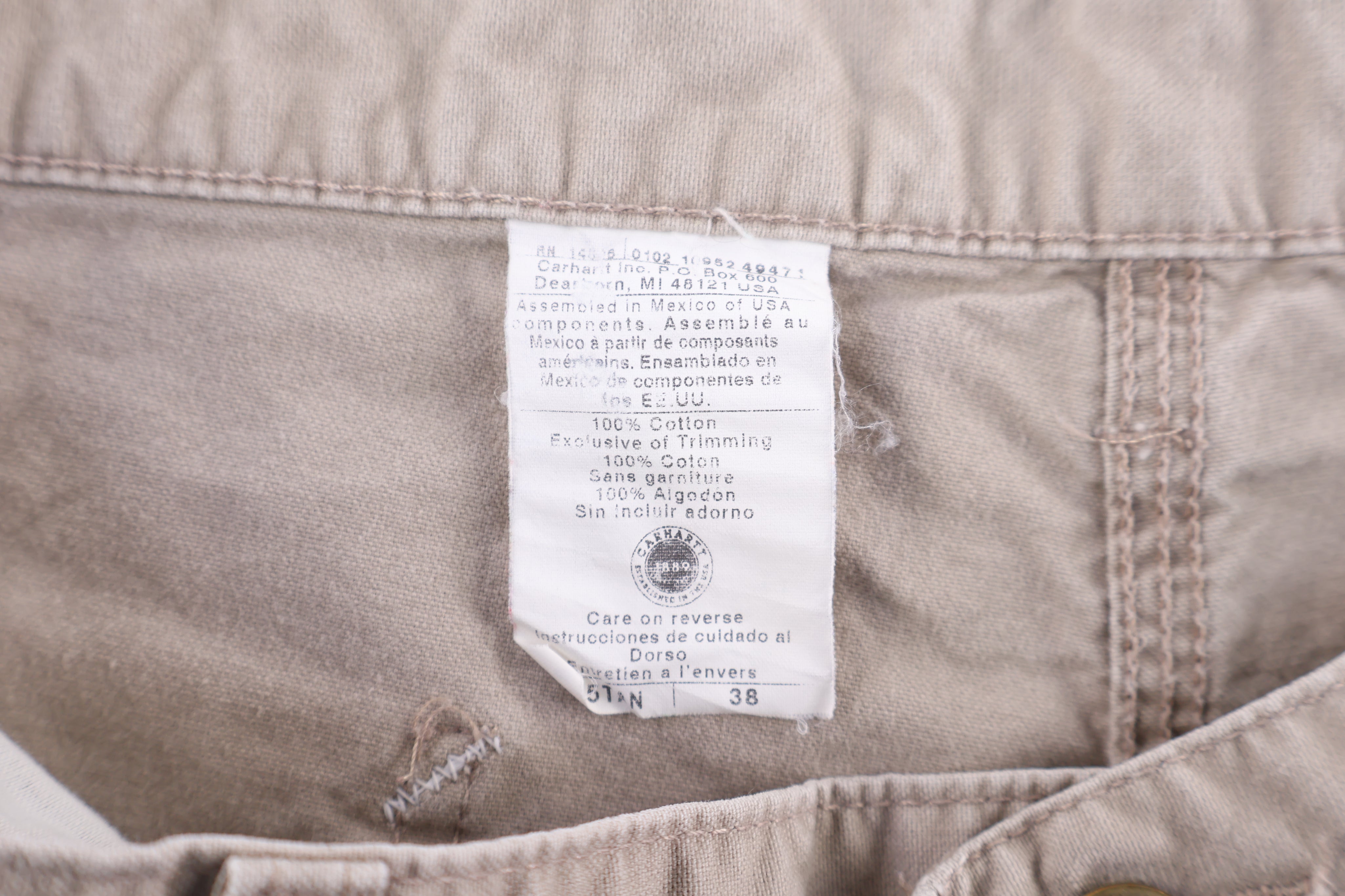 Carhartt Logo Patch Tan Shorts