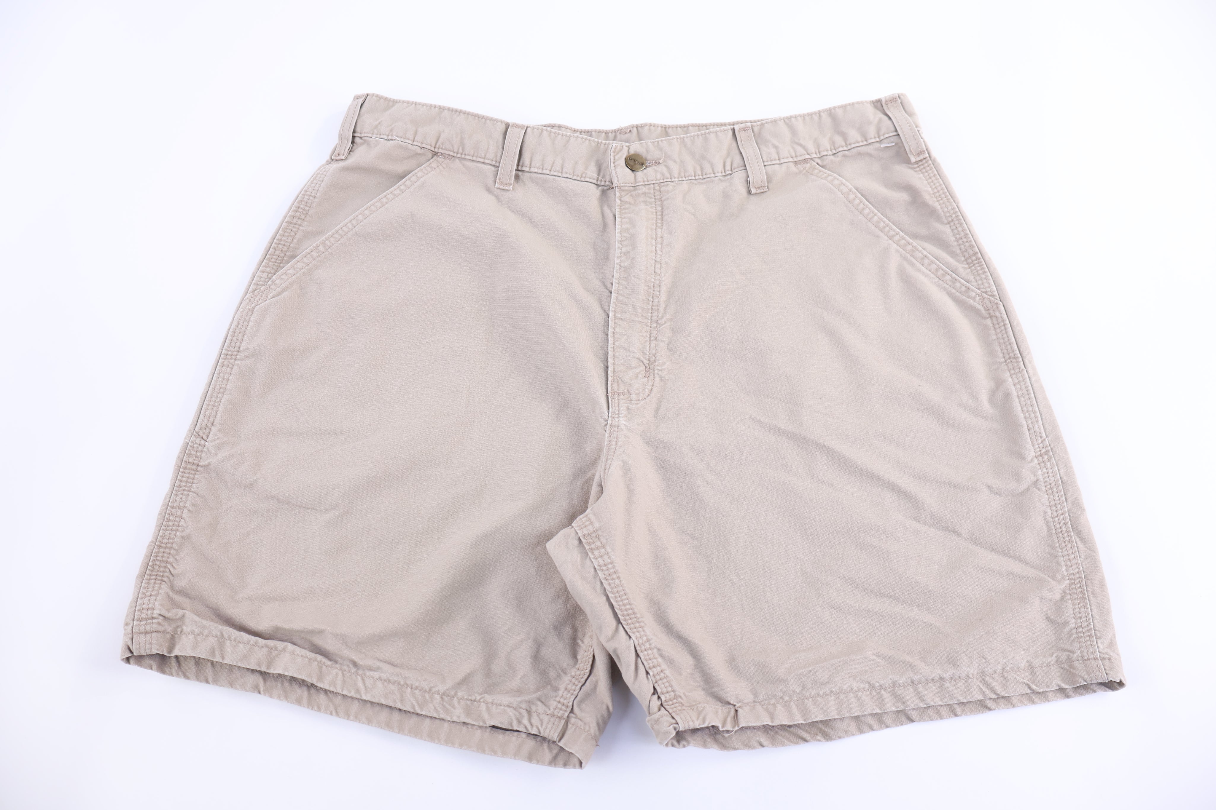 Carhartt Logo Patch Tan Shorts
