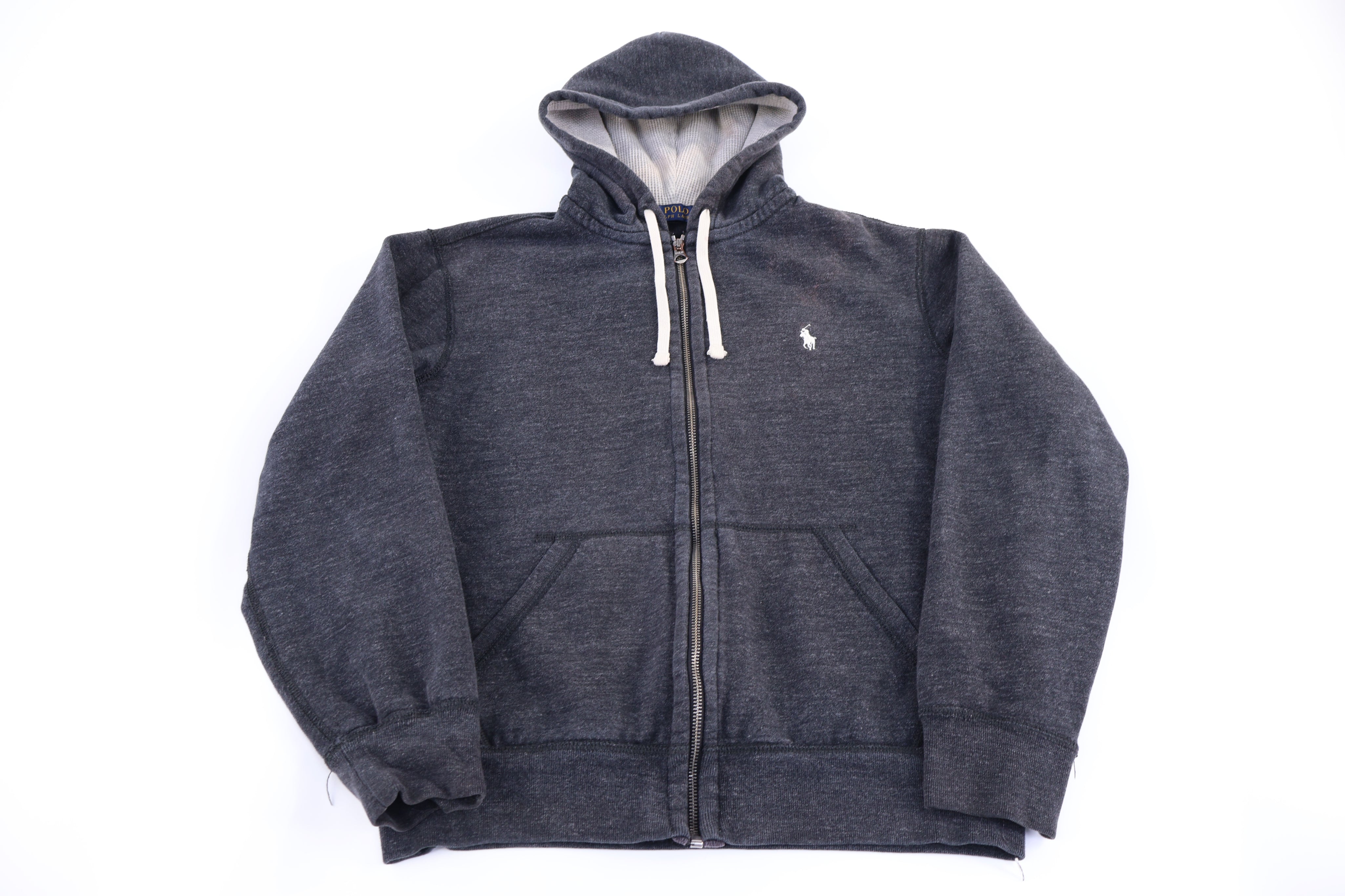 Polo Ralph Lauren Embroidered Logo Grey Full Zip Hoodie