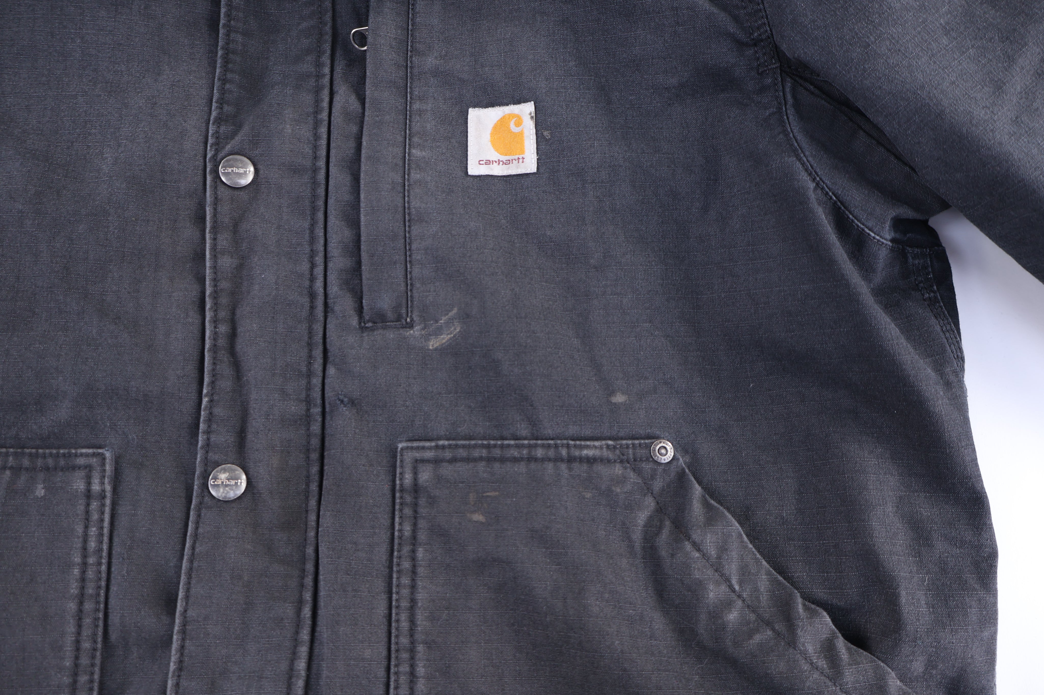 Carhartt Logo Patch Black Full Zip Jacket