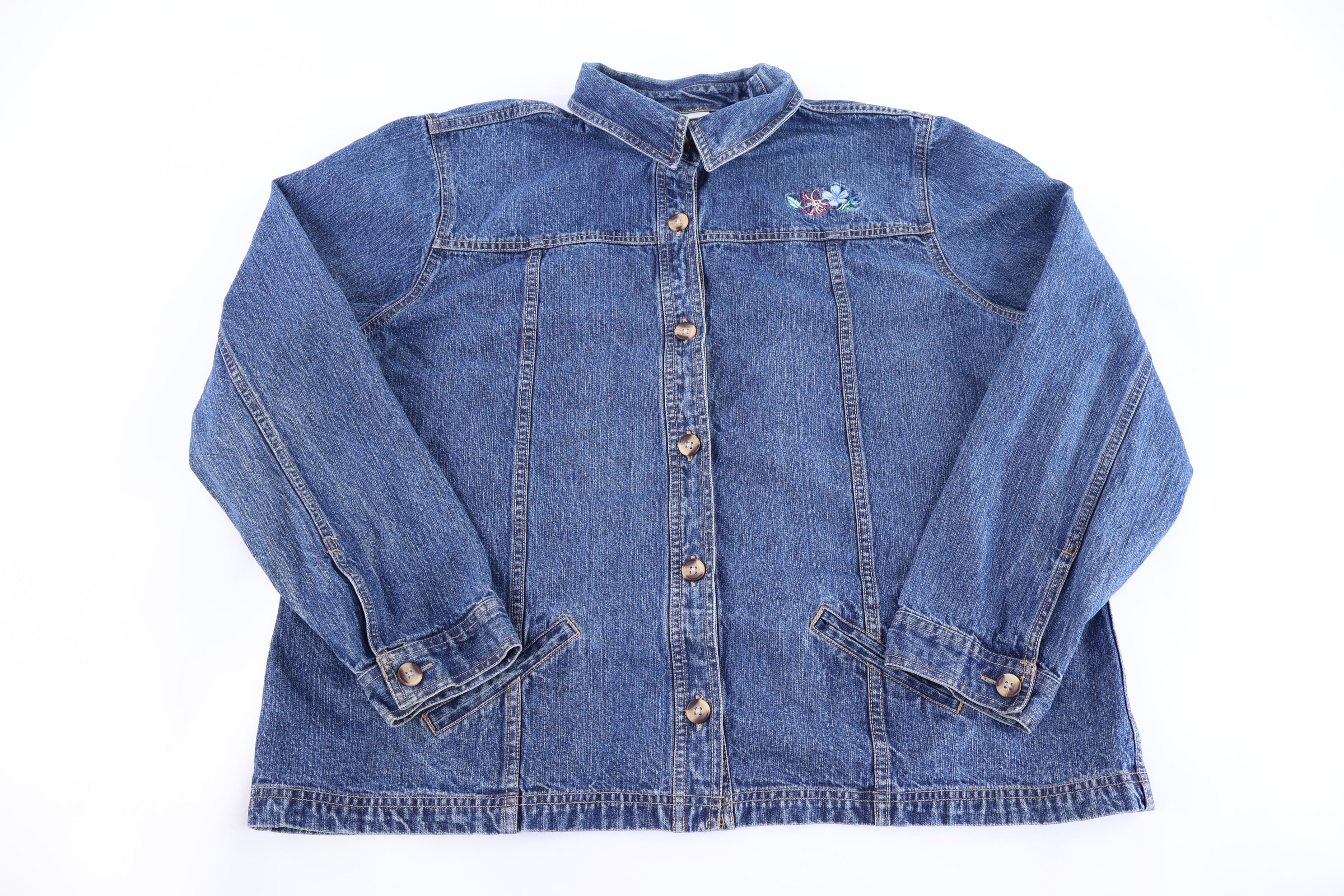 Women's Vintage Disney Embroidered Denim Jacket