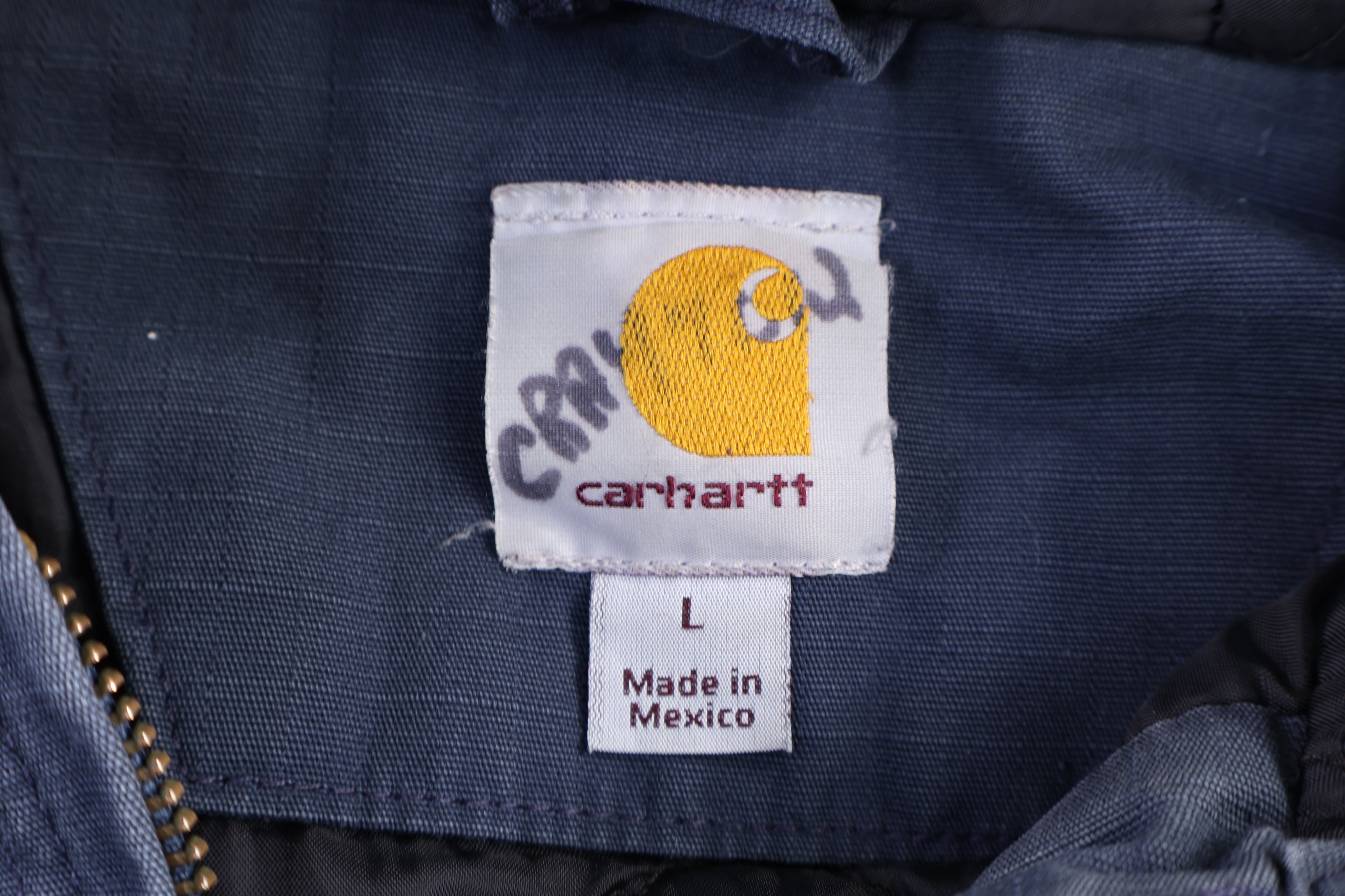 Carhartt Logo Patch Blue Full Zip Jacket Penn State patch