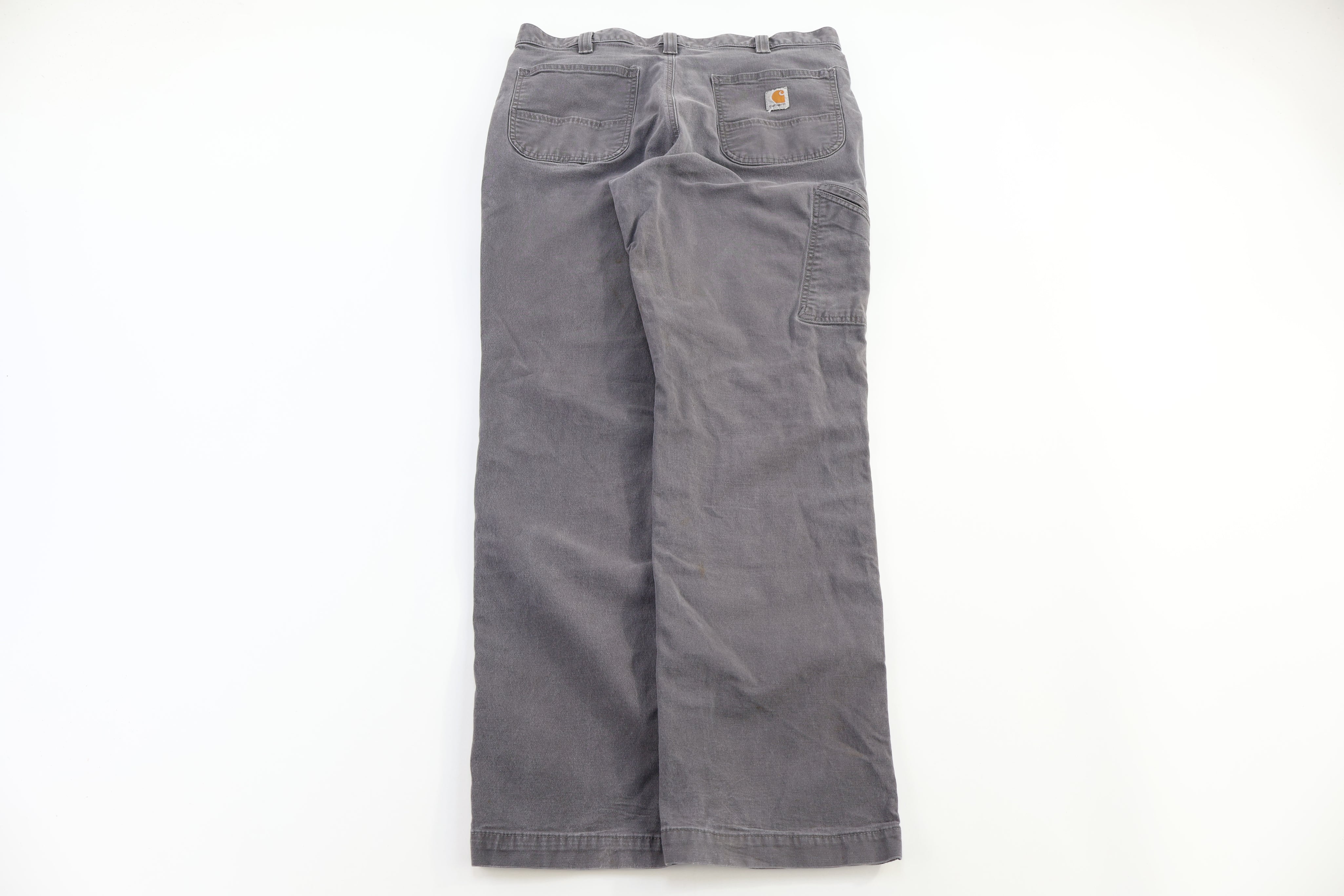 Carhartt Logo Patch Grey Relaxed Fit Pants