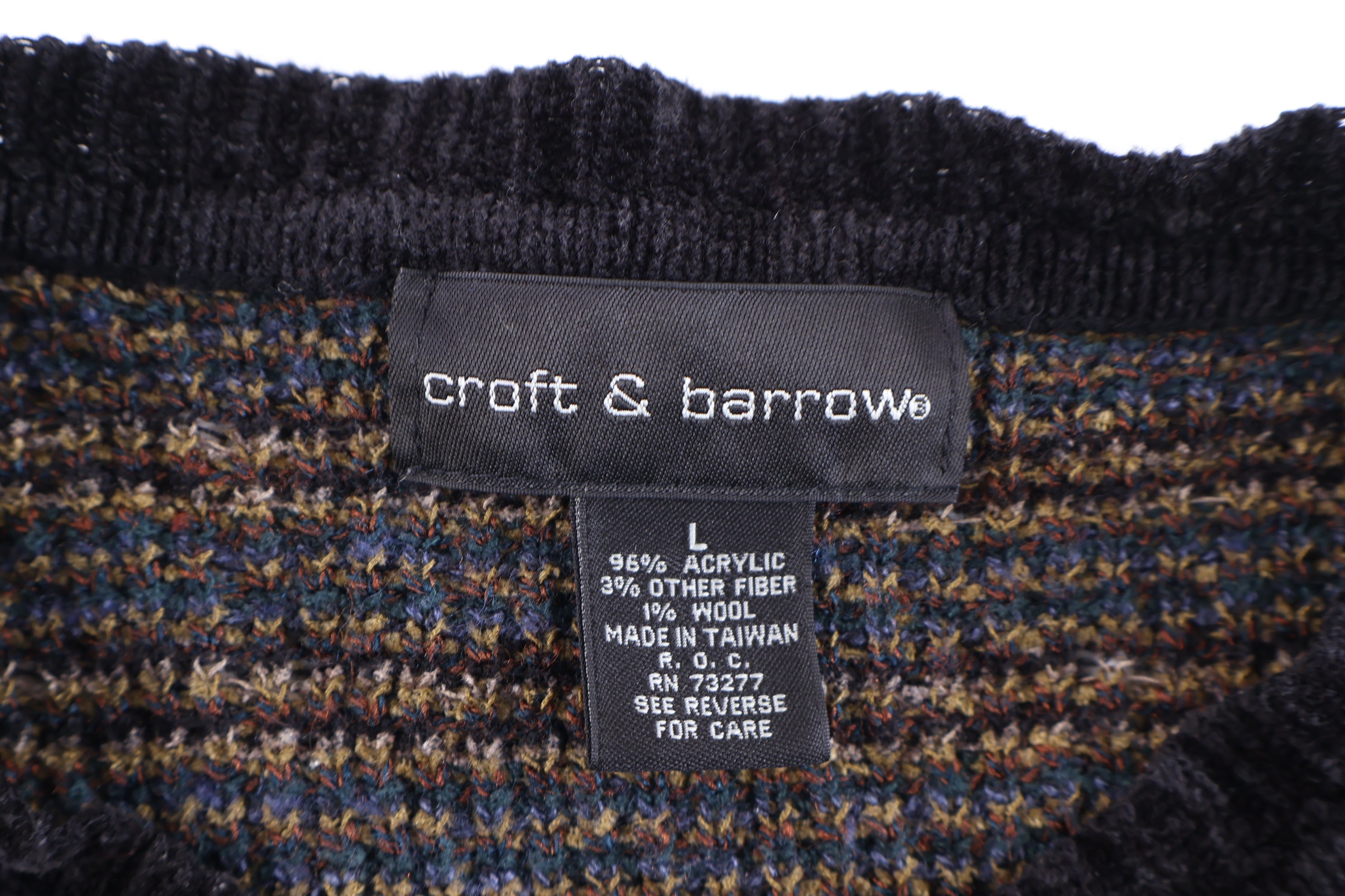 Vintage Croft & Barrow Multipattern Knit Sweater