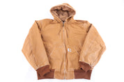 Carhartt Logo Patch Tan Full Zip Jacket