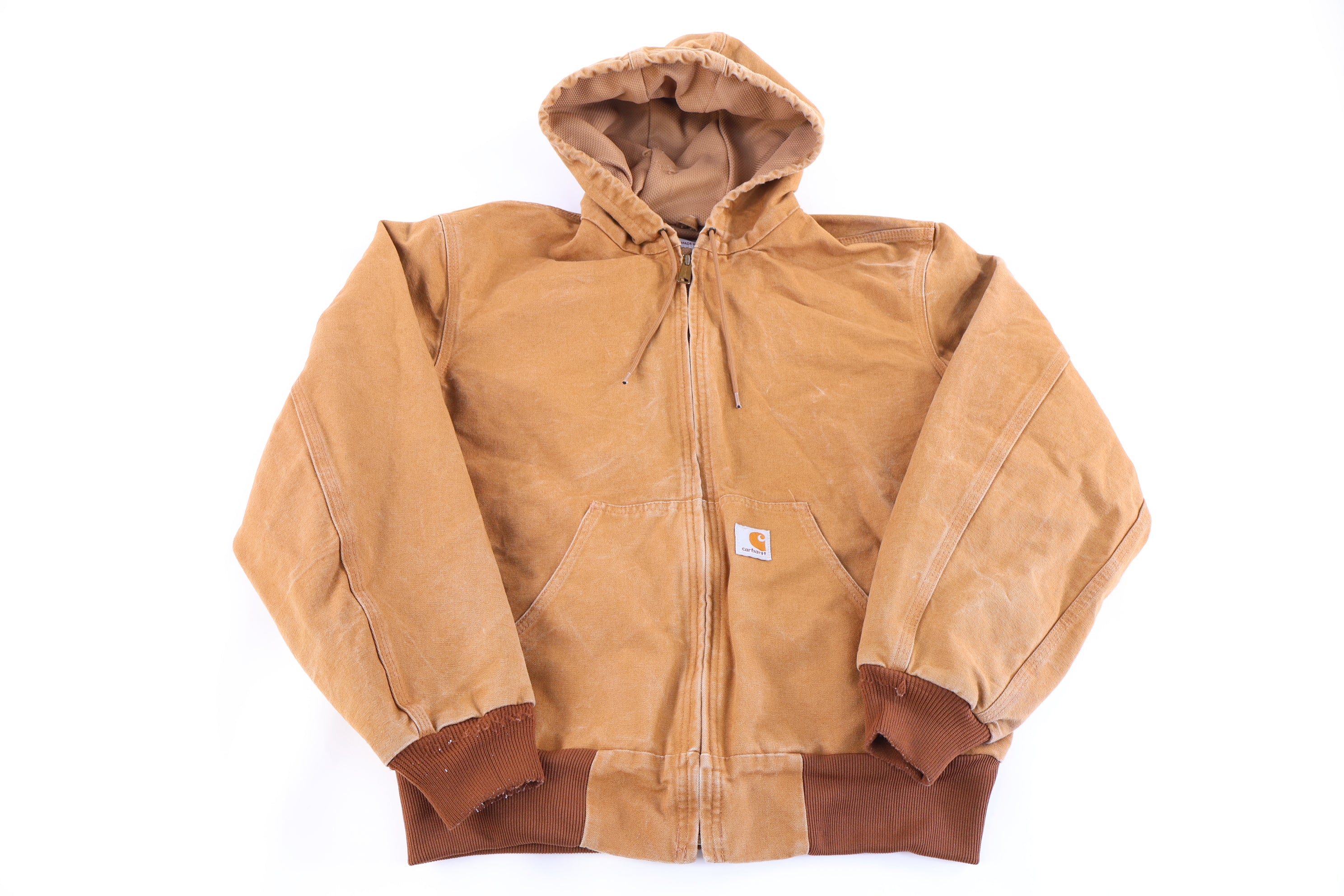 Carhartt Logo Patch Tan Full Zip Jacket