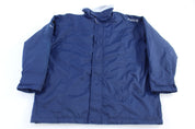 90's Nike Embroidered Logo Blue Full Zip Parka Jacket
