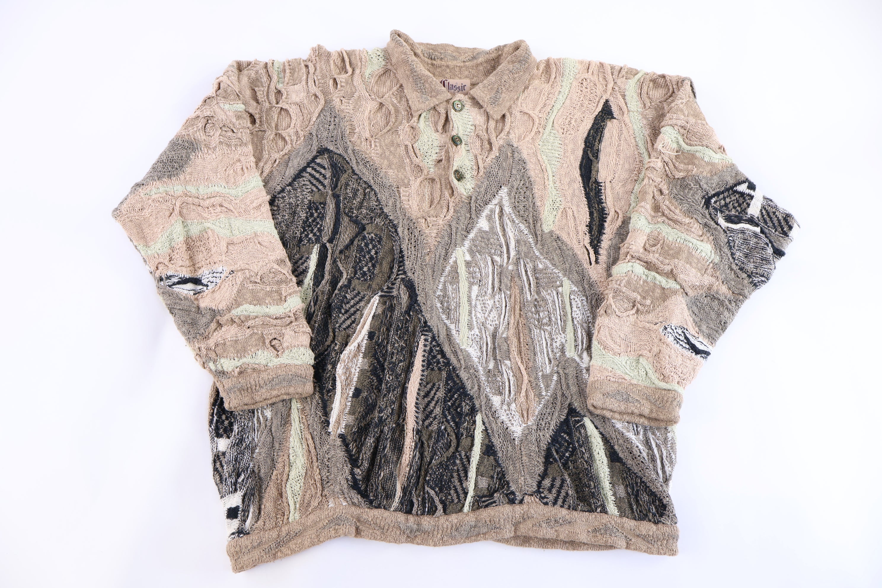 90's Coogi Australia Multipattern Knit Sweater