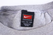 Vintage Nike Team Embroidered Logo Grey Blank Sweatshirt