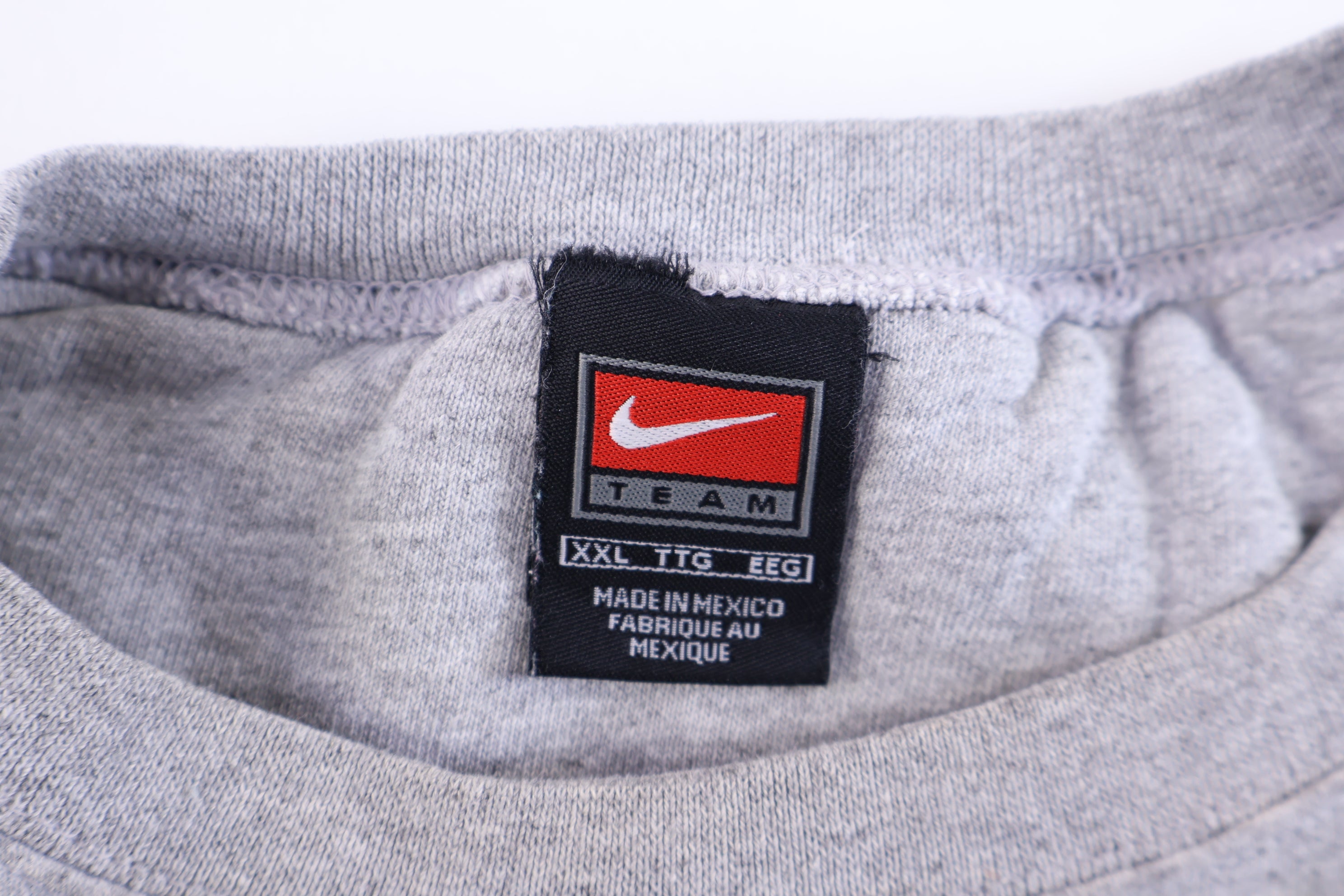 Vintage Nike Team Embroidered Logo Grey Blank Sweatshirt