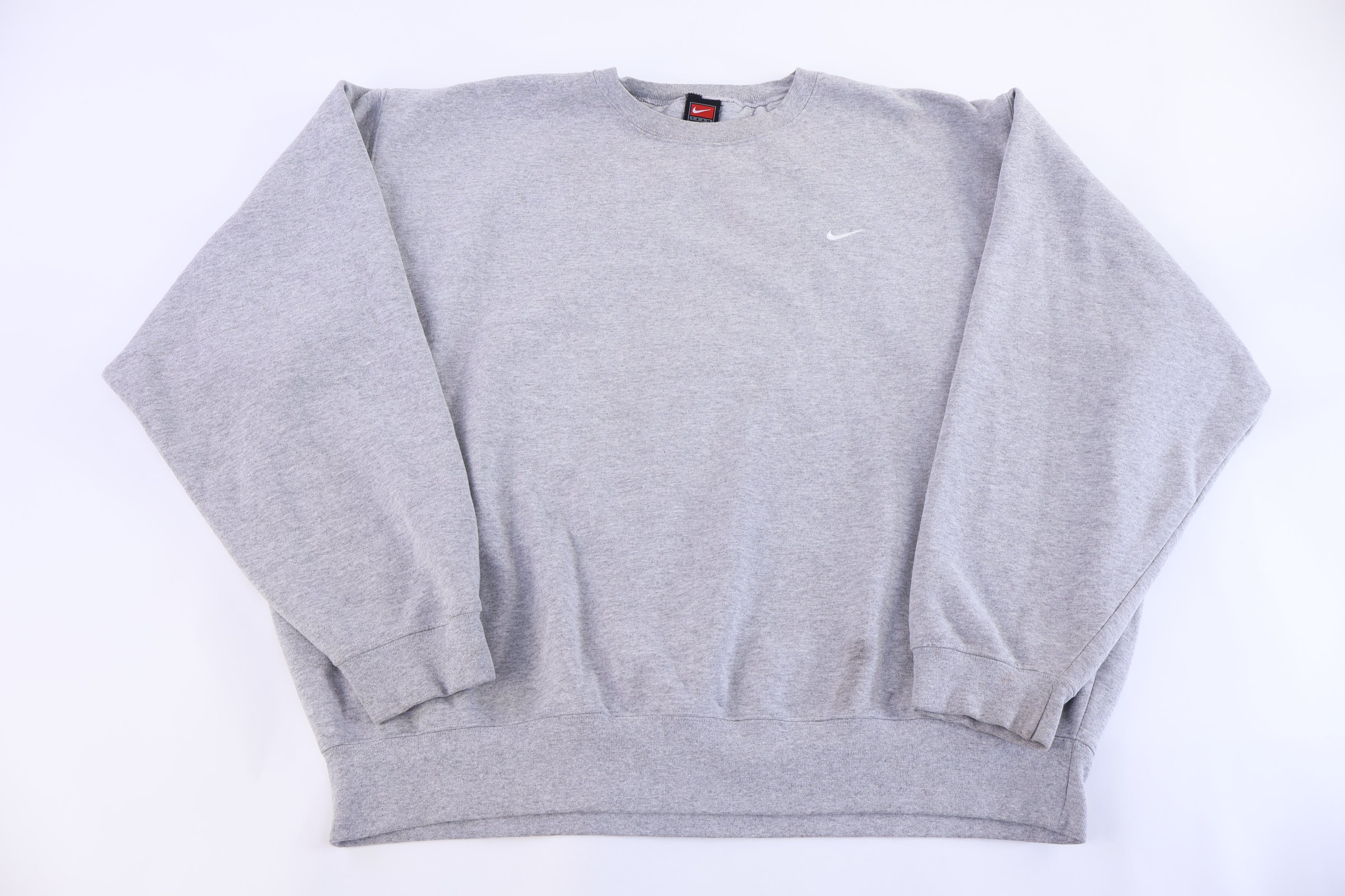 Vintage Nike Team Embroidered Logo Grey Blank Sweatshirt