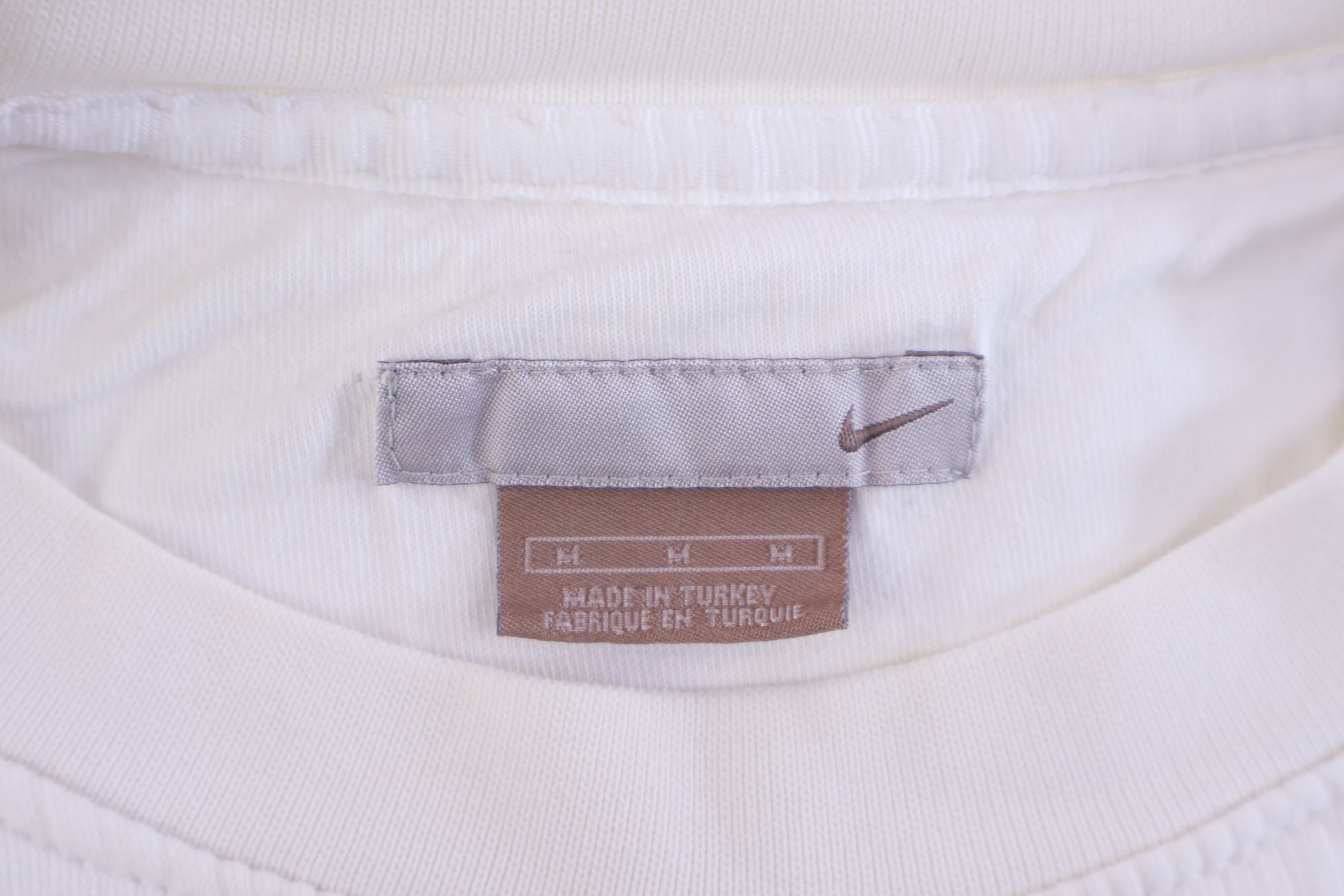 Vintage Nike Embroidered Logo White Sweatshirt