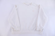 Vintage Nike Embroidered Logo White Sweatshirt