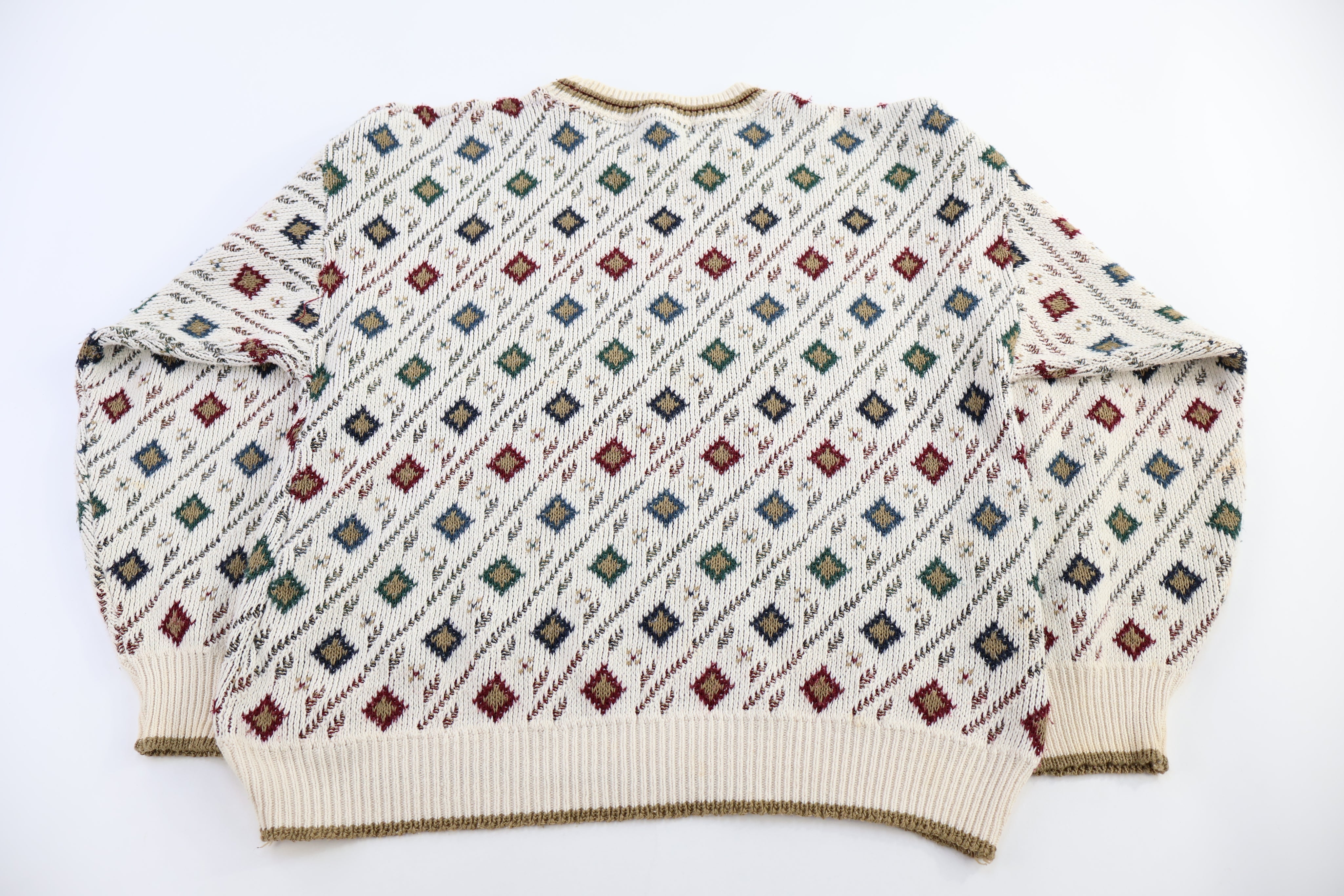 Vintage John Weitz Multipattern Knit Sweater