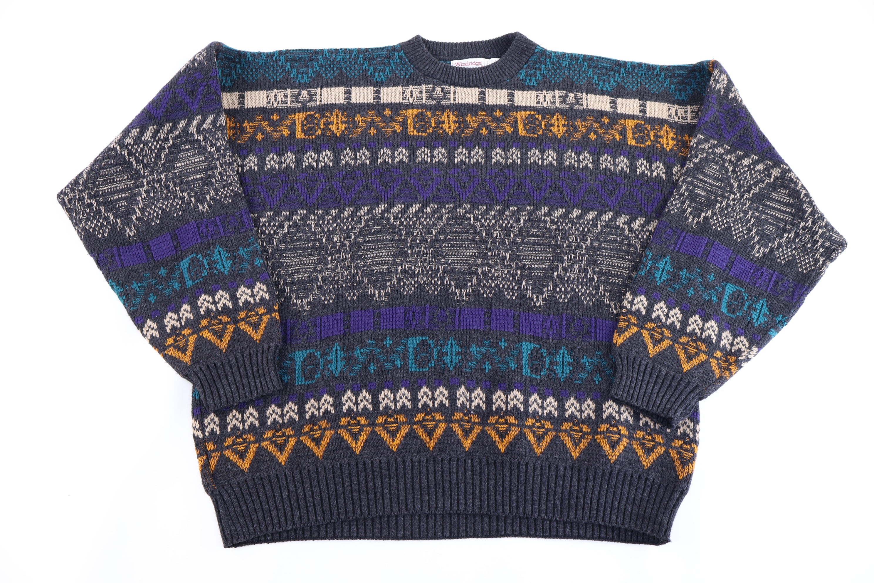 80's Winridge Multipattern Knit Sweater