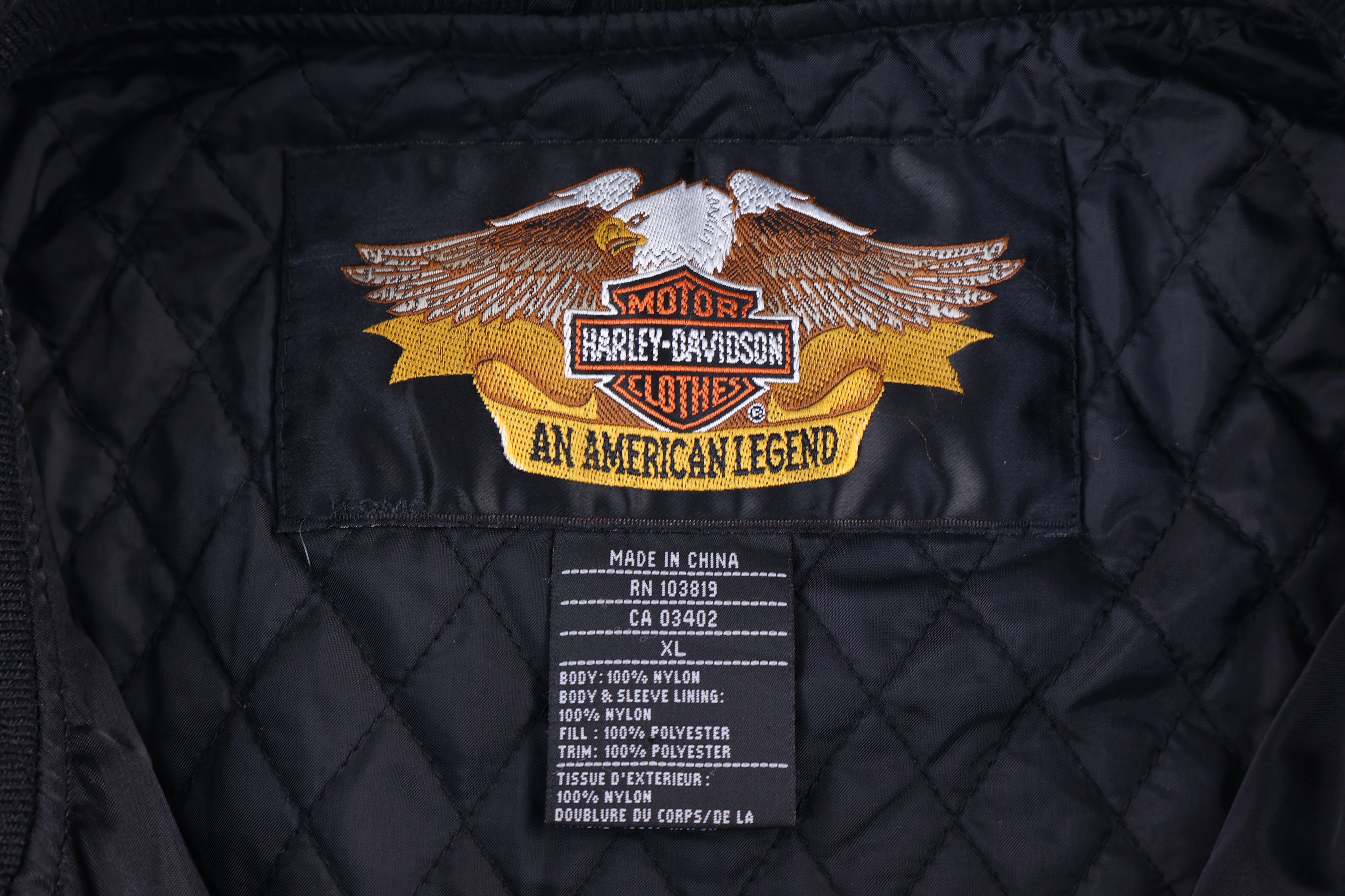 Vintage Harley Davidson Motorcycles Full Zip Bomber Jacket