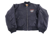 Vintage Harley Davidson Motorcycles Full Zip Bomber Jacket