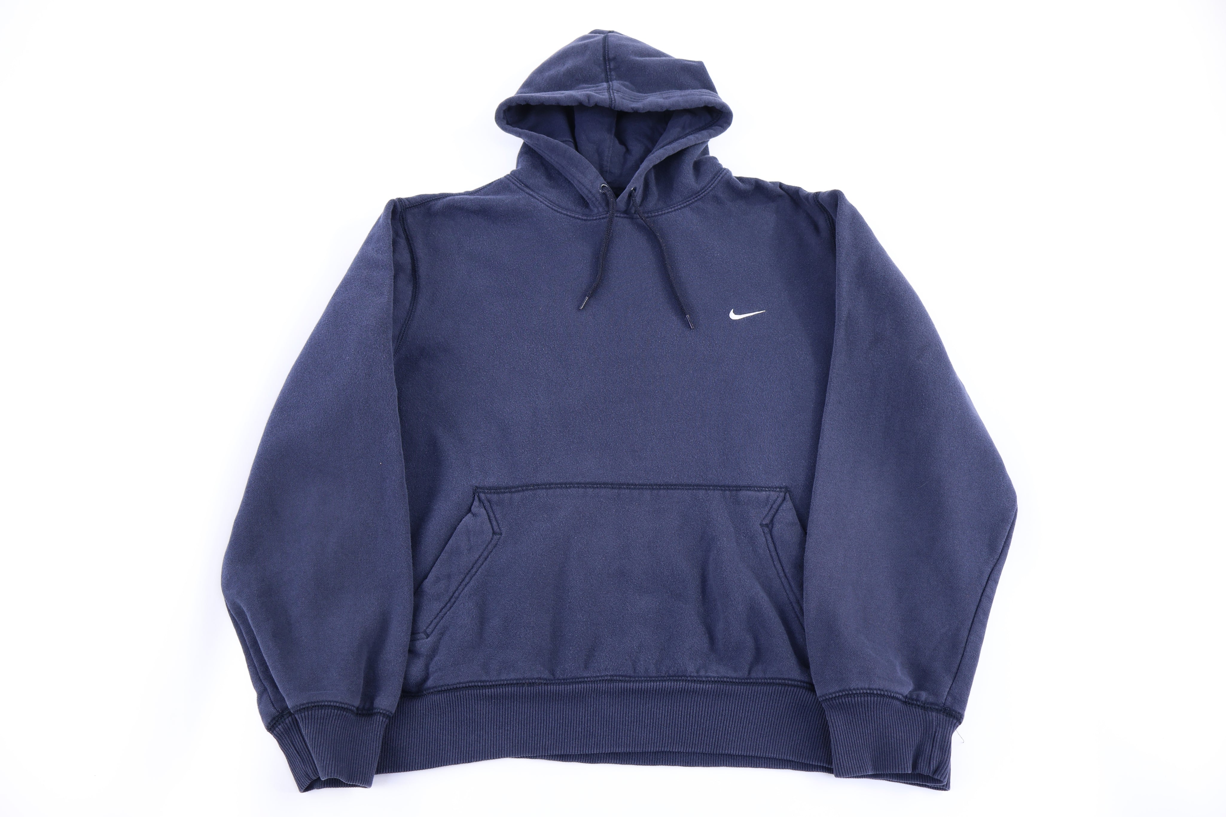 Vintage Nike Embroidered Logo Blue Pullover Hoodie