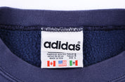 90's Adidas Embroidered Logo Blue Sweatshirt