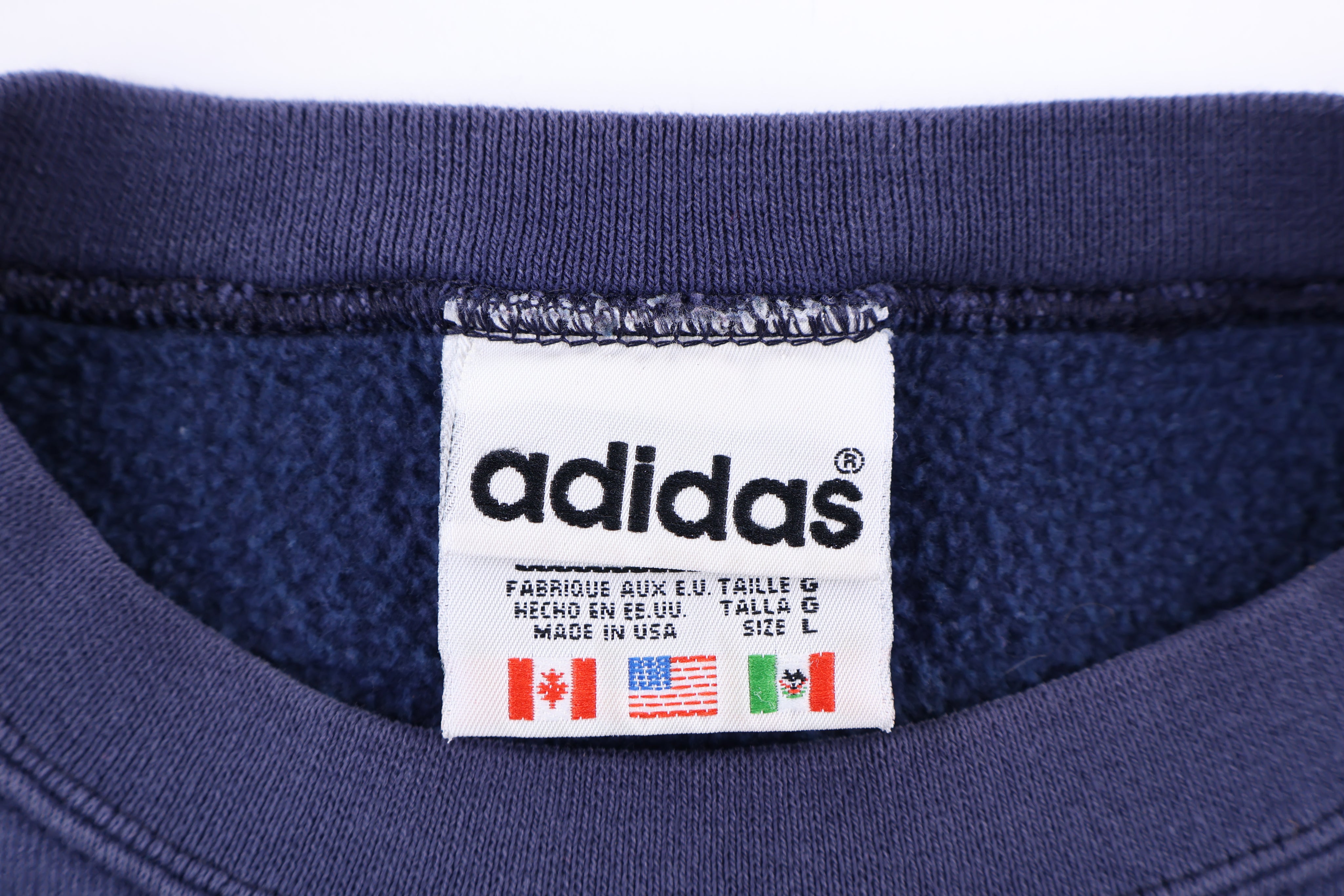 90's Adidas Embroidered Logo Blue Sweatshirt