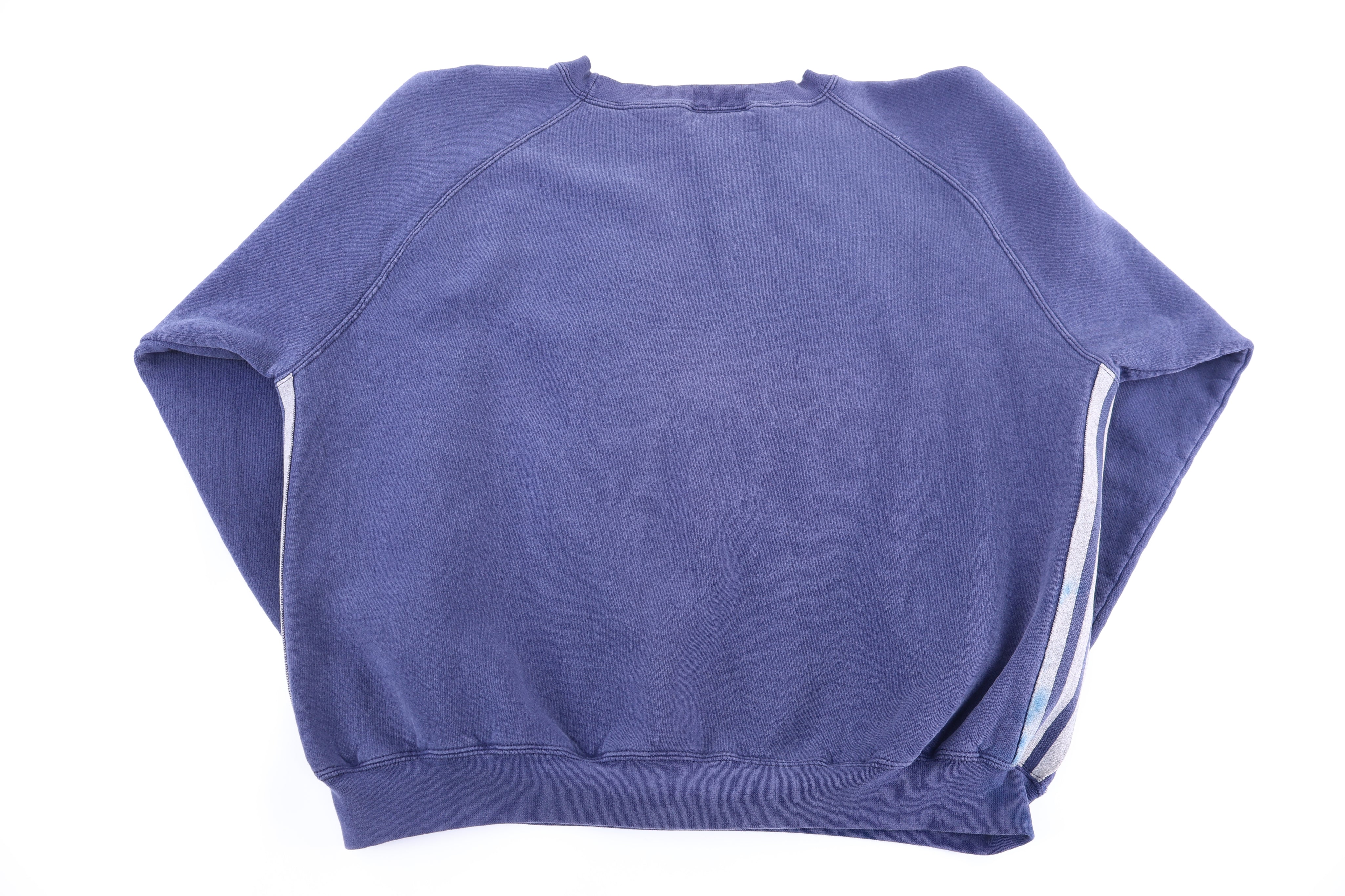 90's Adidas Embroidered Logo Blue Sweatshirt