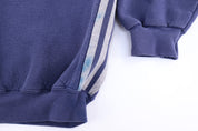 90's Adidas Embroidered Logo Blue Sweatshirt