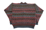 90's Tricots St. Raphael Multipattern Cardigan Knit Sweater