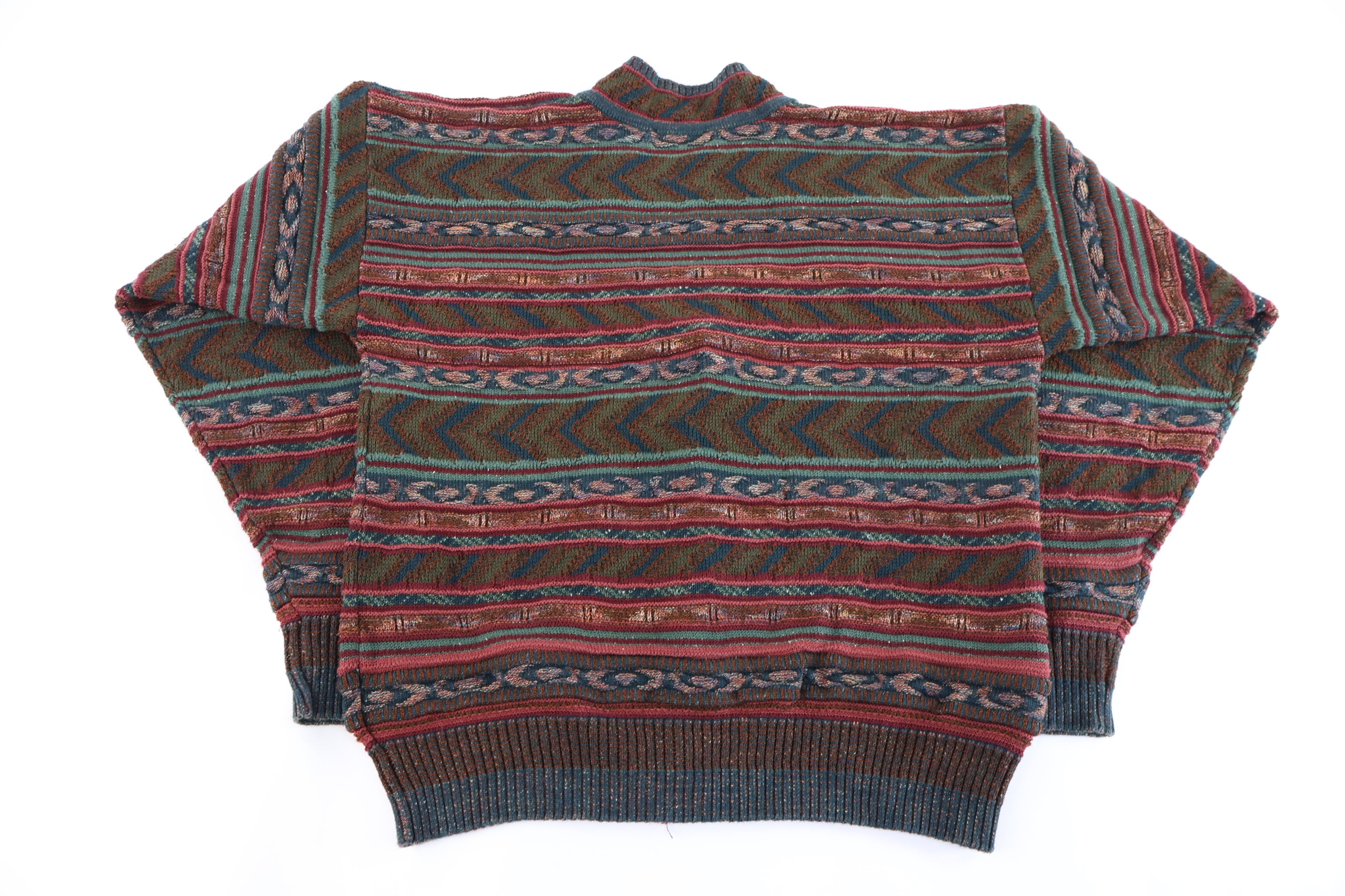 90's Tricots St. Raphael Multipattern Cardigan Knit Sweater