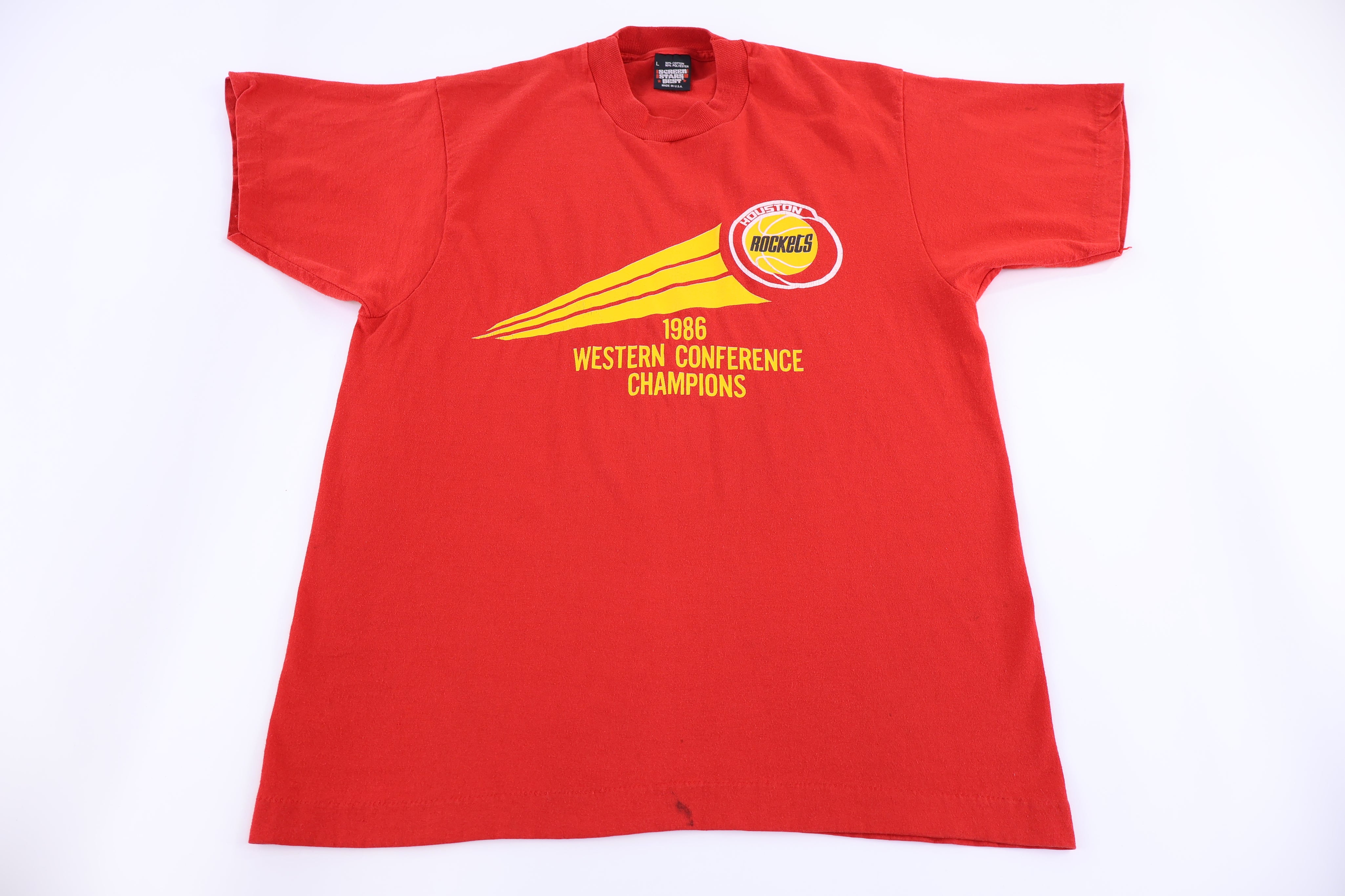 1986 Houston Rockets Basketball Western Champs T-shirt