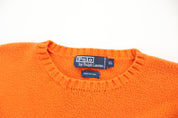 Polo by Ralph Lauren Embroidered Logo Orange Knit Sweater