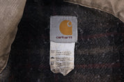 Carhartt Logo Patch Brown Blanket Lined Detroit Jacket