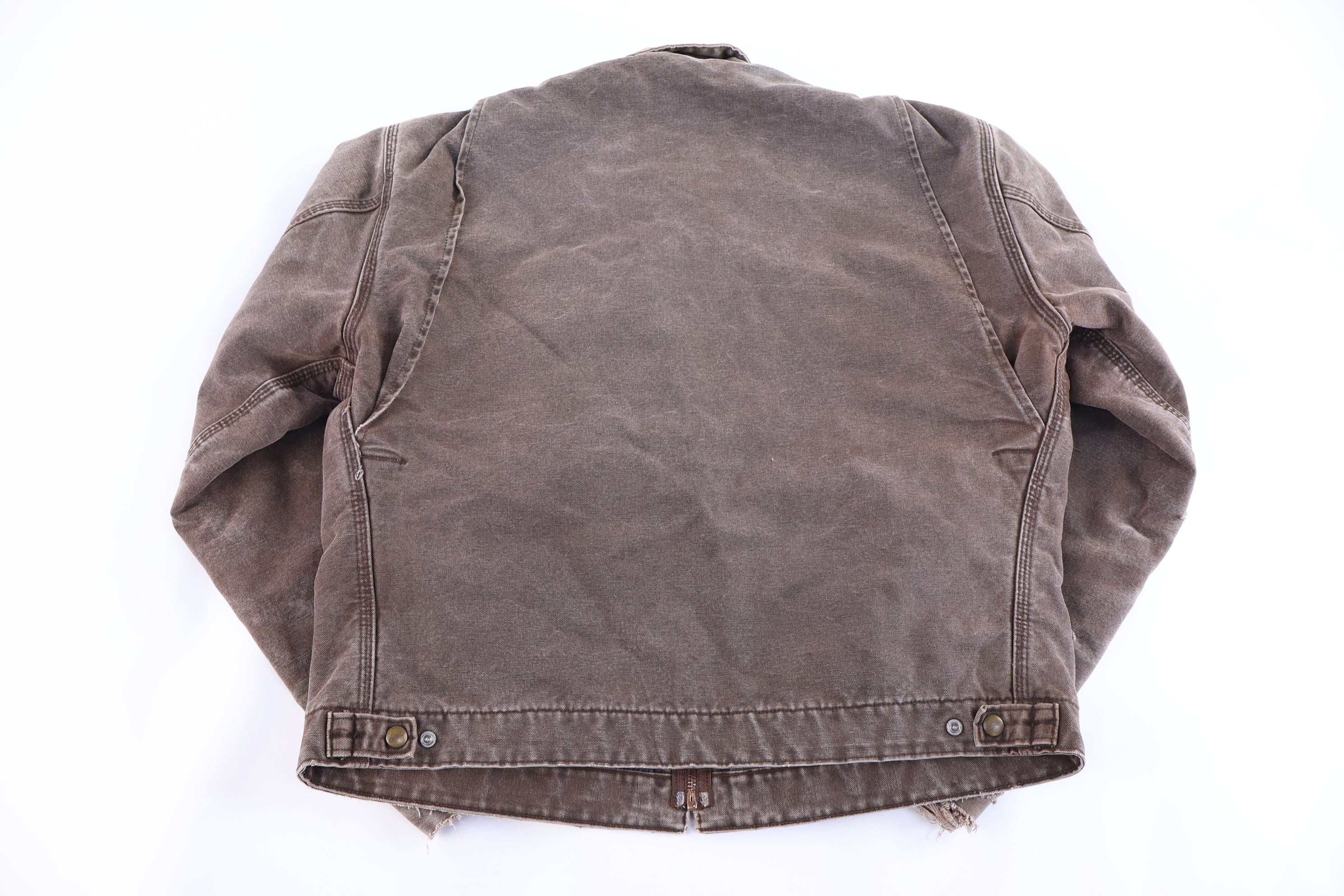 Carhartt Logo Patch Brown Blanket Lined Detroit Jacket