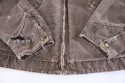 Carhartt Logo Patch Brown Blanket Lined Detroit Jacket