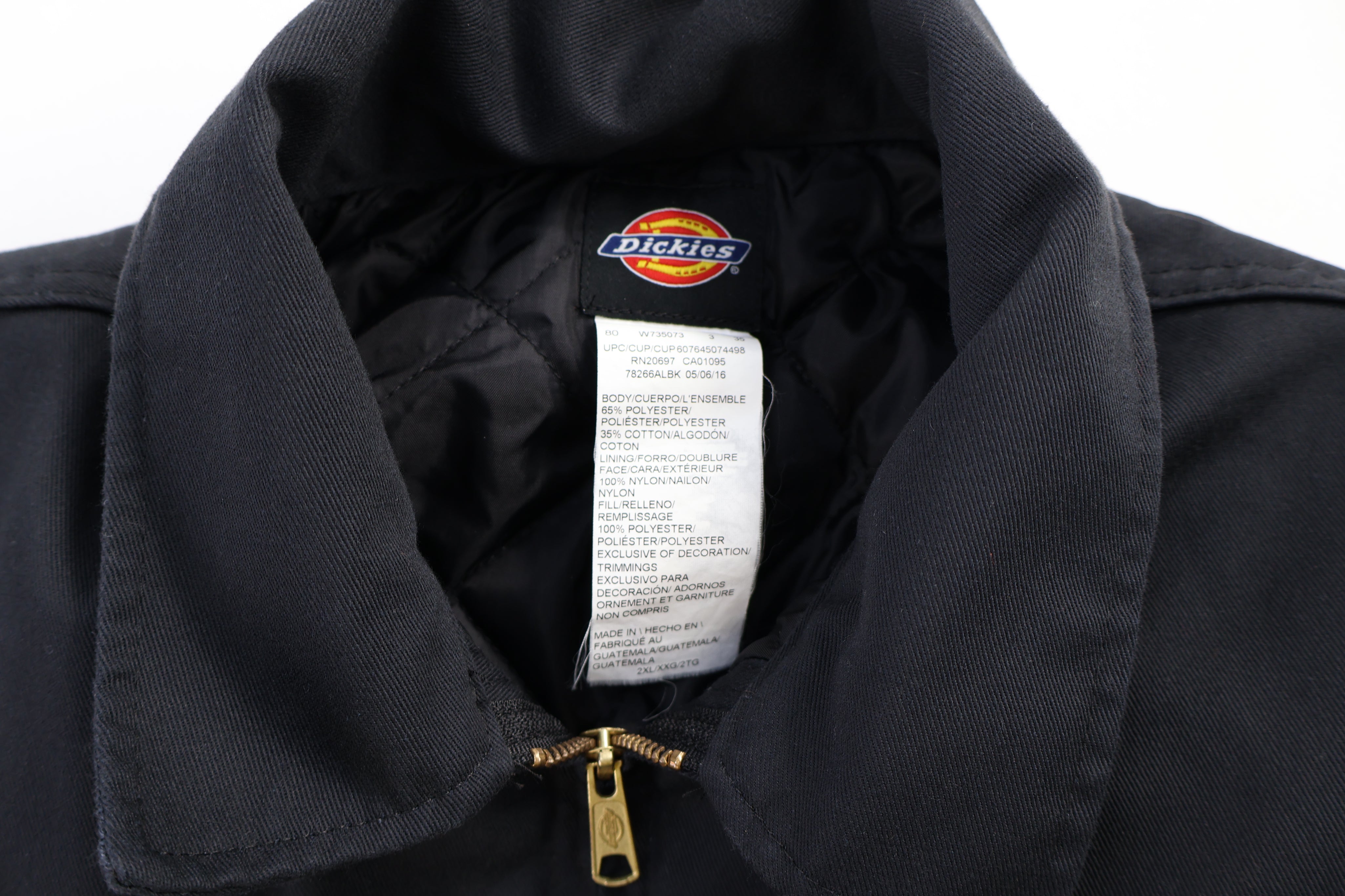 Dickies Logo Patch Black Full Zip Jacket