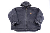 Carhartt Logo Patch Black Sherpa Lined Full Zip Jacket