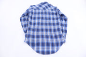 70's Wrangler Blue & White LS Button Down